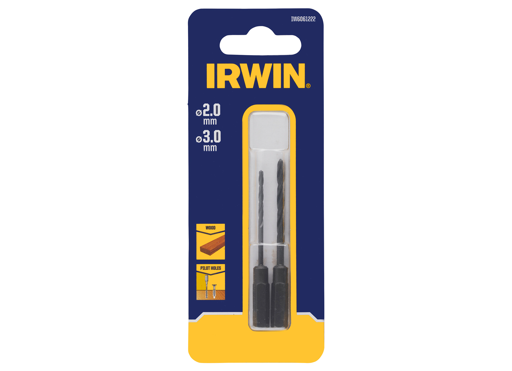 IRWIN VOORBOREN SET HEX 2PCS 2/3MM