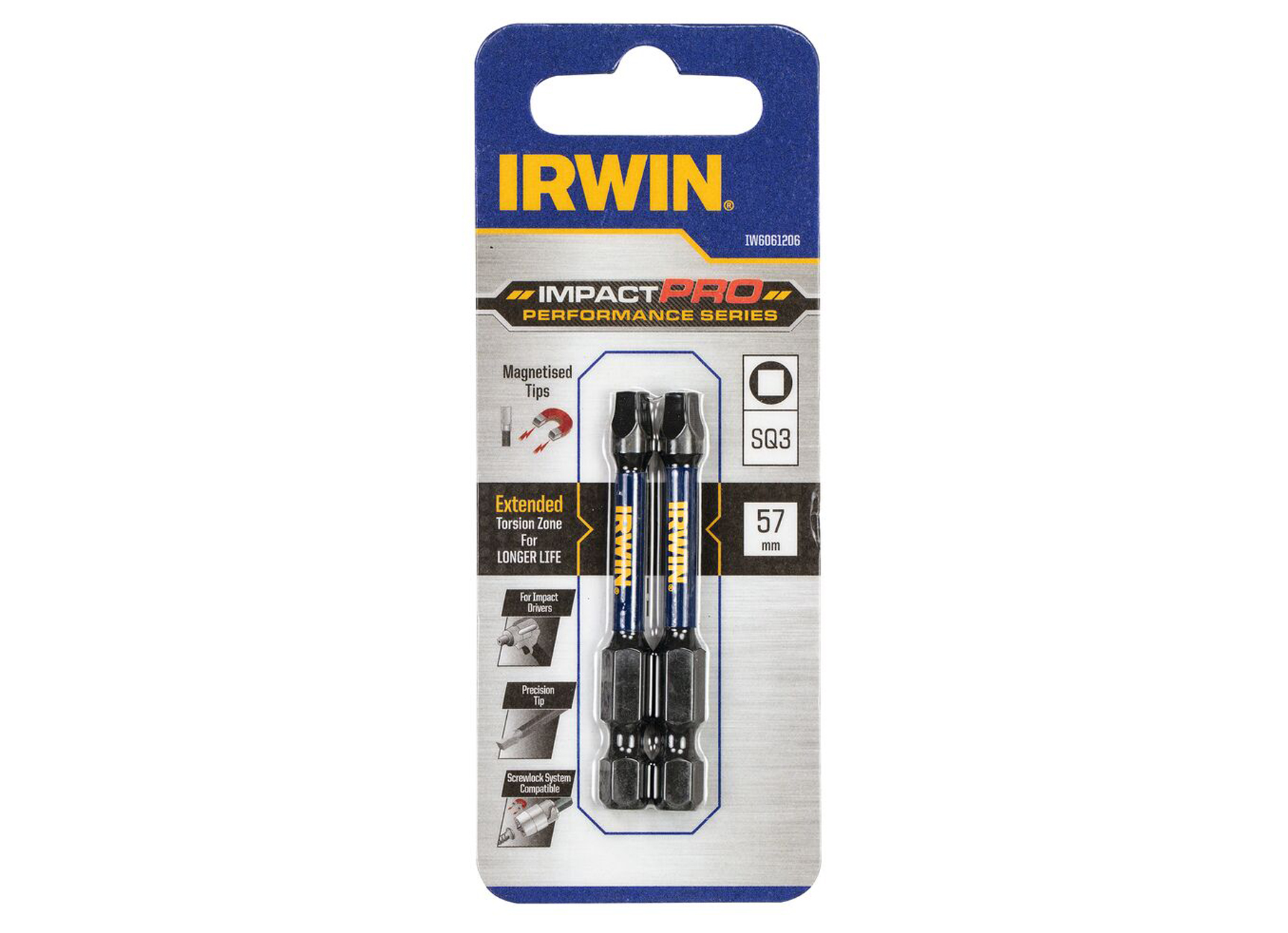 IRWIN IMPACT PRO  57MM SQ3 - 2 STK