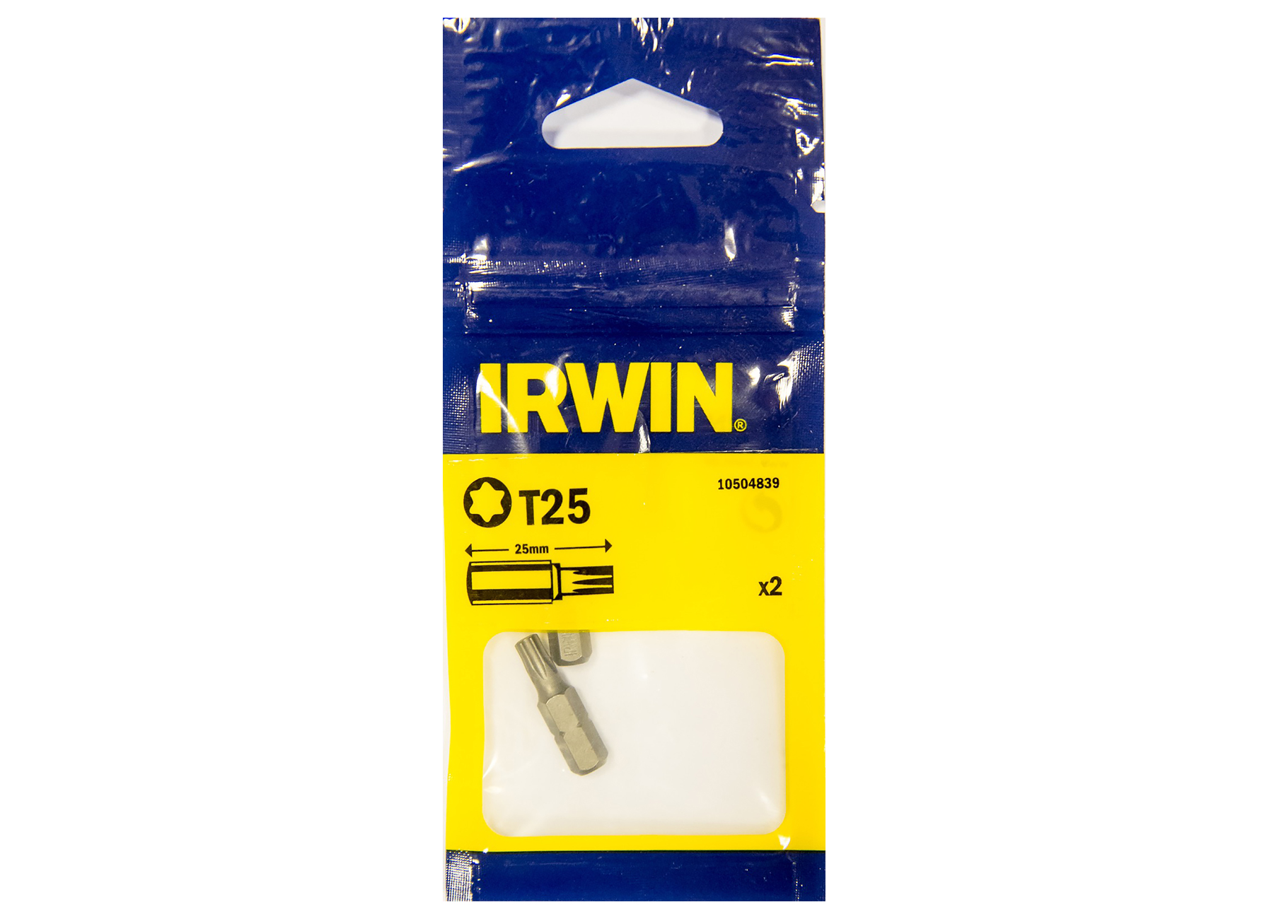 IRWIN TORX T25 - 1/4''/25MM - 2 STUKS