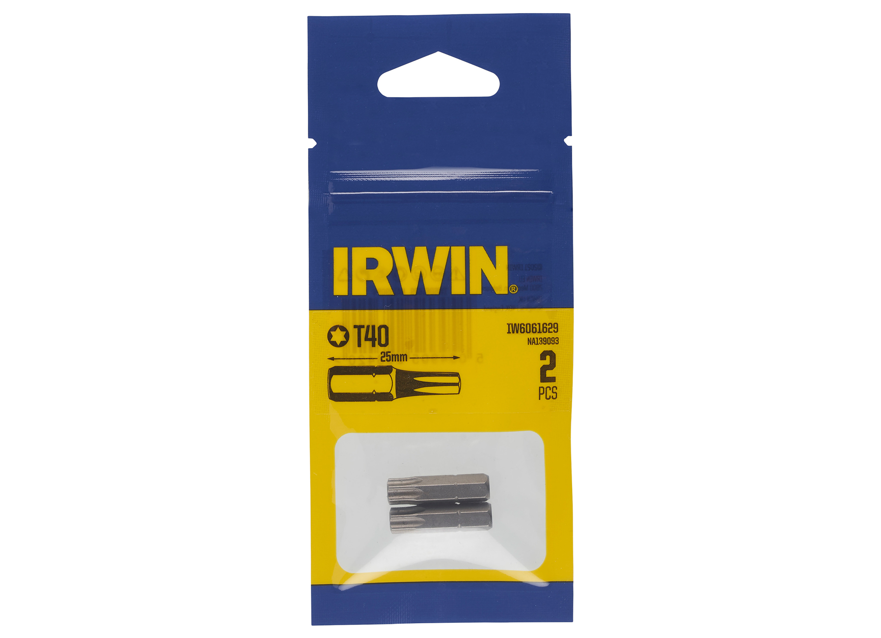 IRWIN TORX T40 - 1/4''/25MM - 2 PIECES