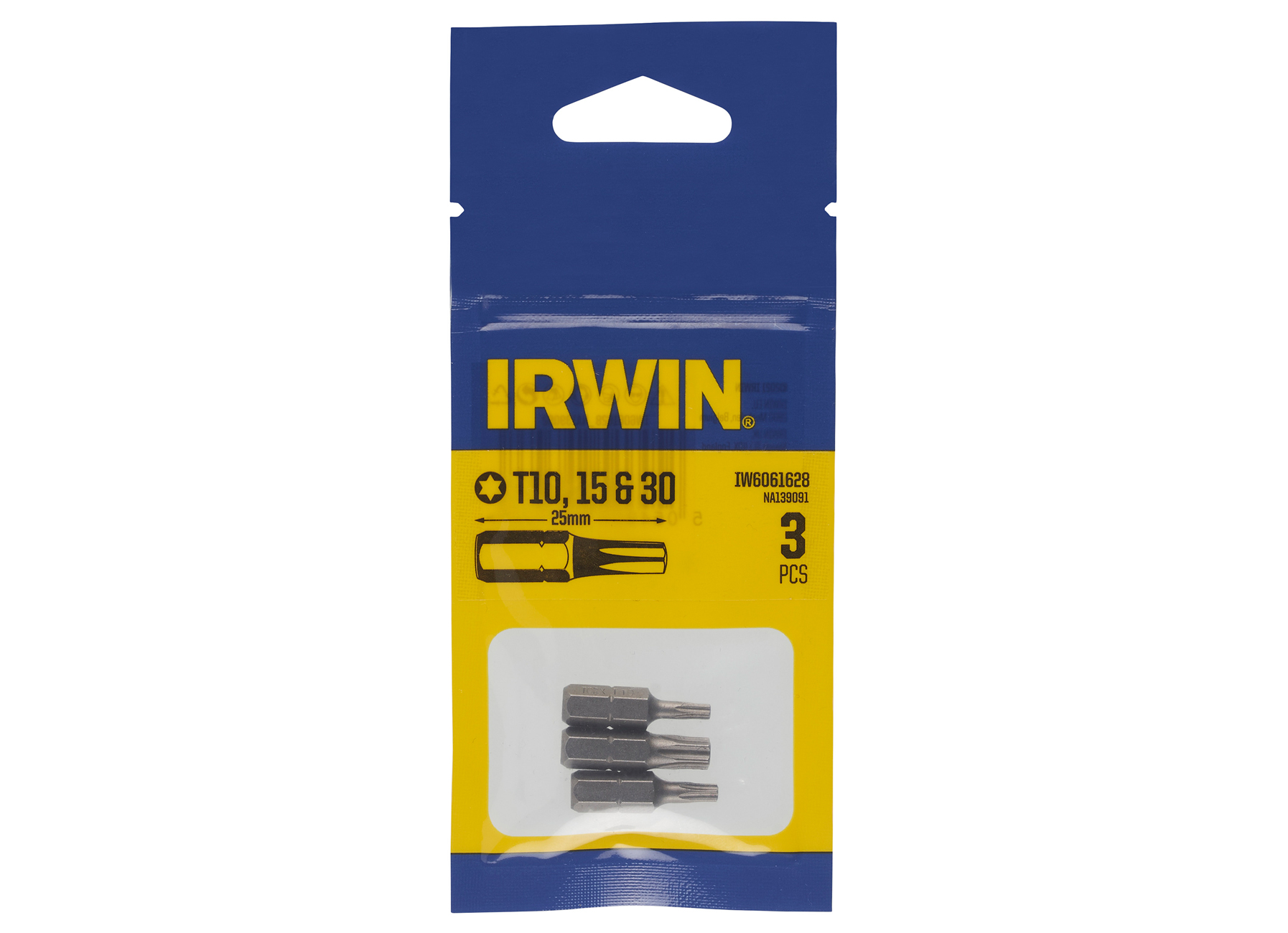 IRWIN TORX, SET 3PCS T10, T15, T30 - 25MM