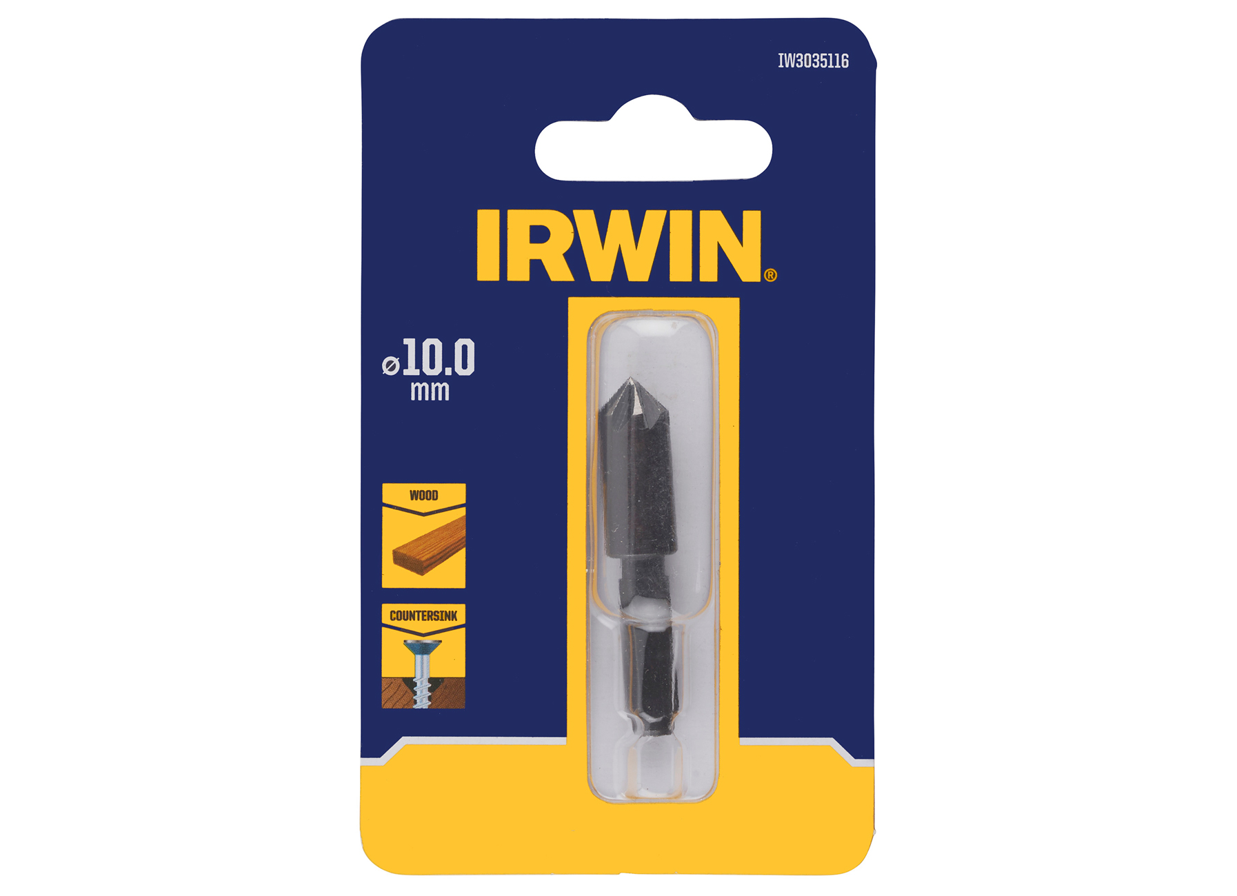 IRWIN VERZINKBOOR HOUT HEX 10.0MM