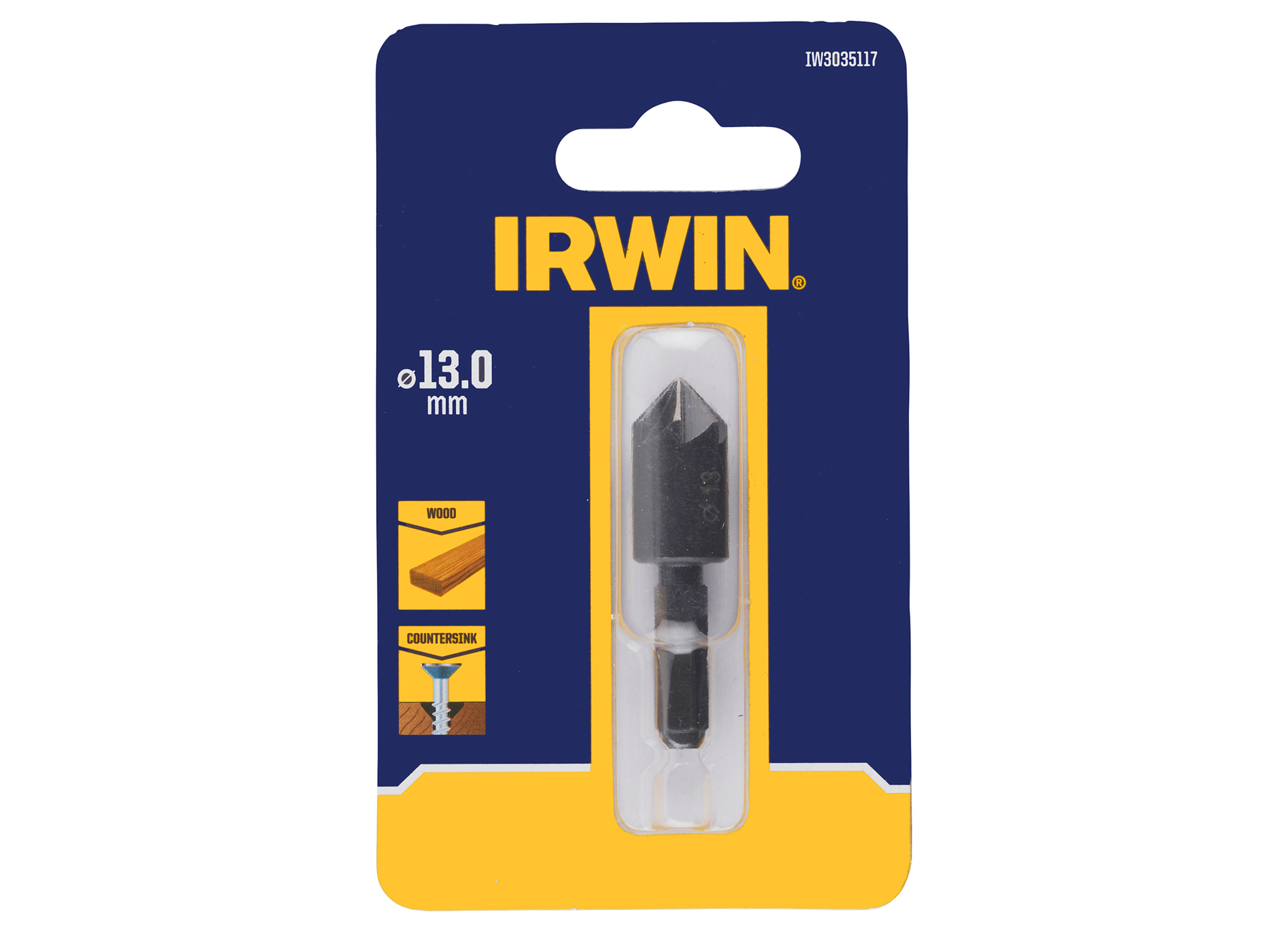 IRWIN VERZINKBOOR HOUT HEX 13.0MM