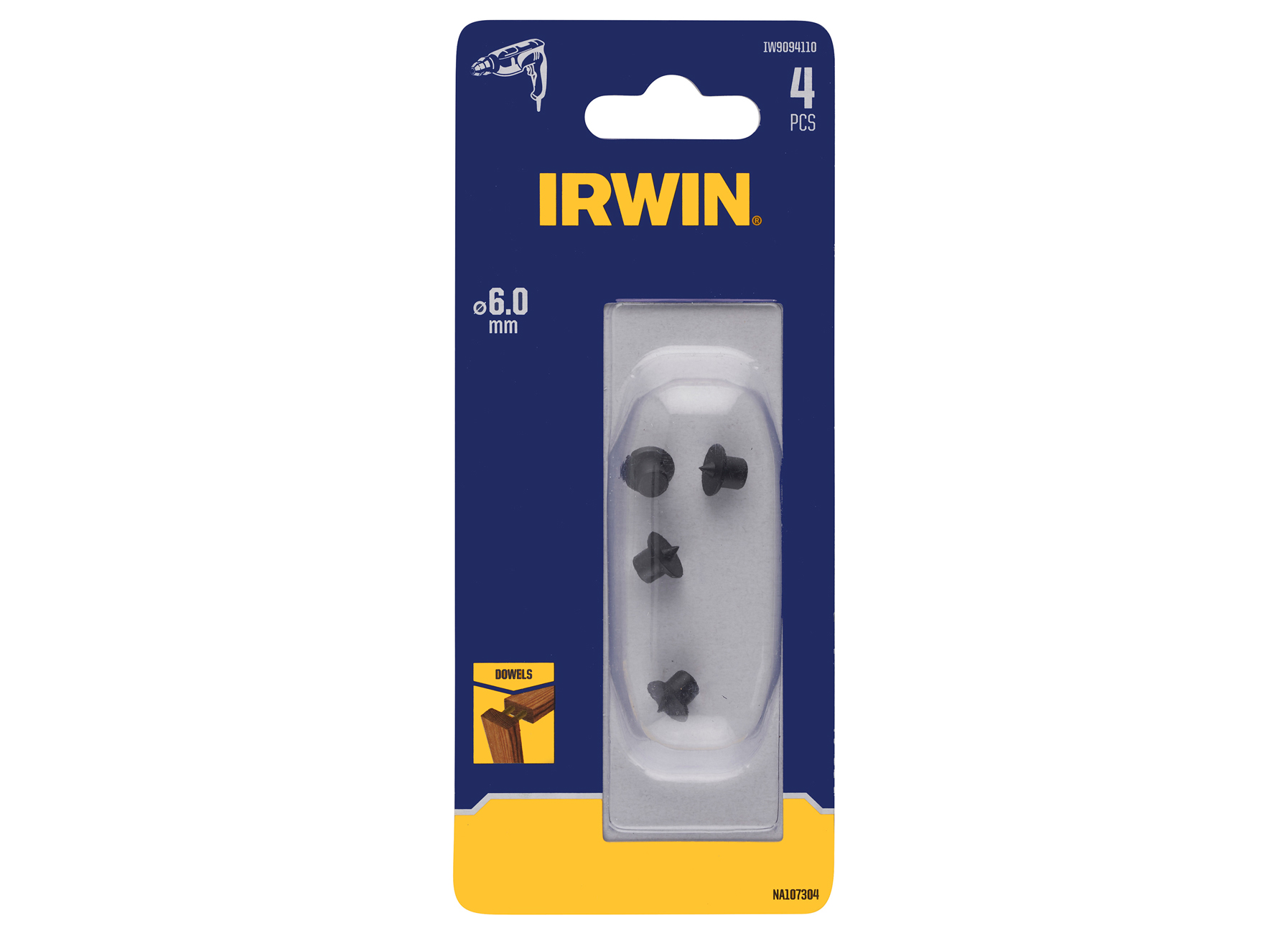 IRWIN POINTE DE CENTRAGE, 4PCS, Ø6MM