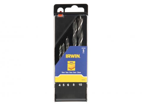 IRWIN SET MECHE A BOIS TROIS POINTES BRADPOINT SET 5PCS, 4-10MM