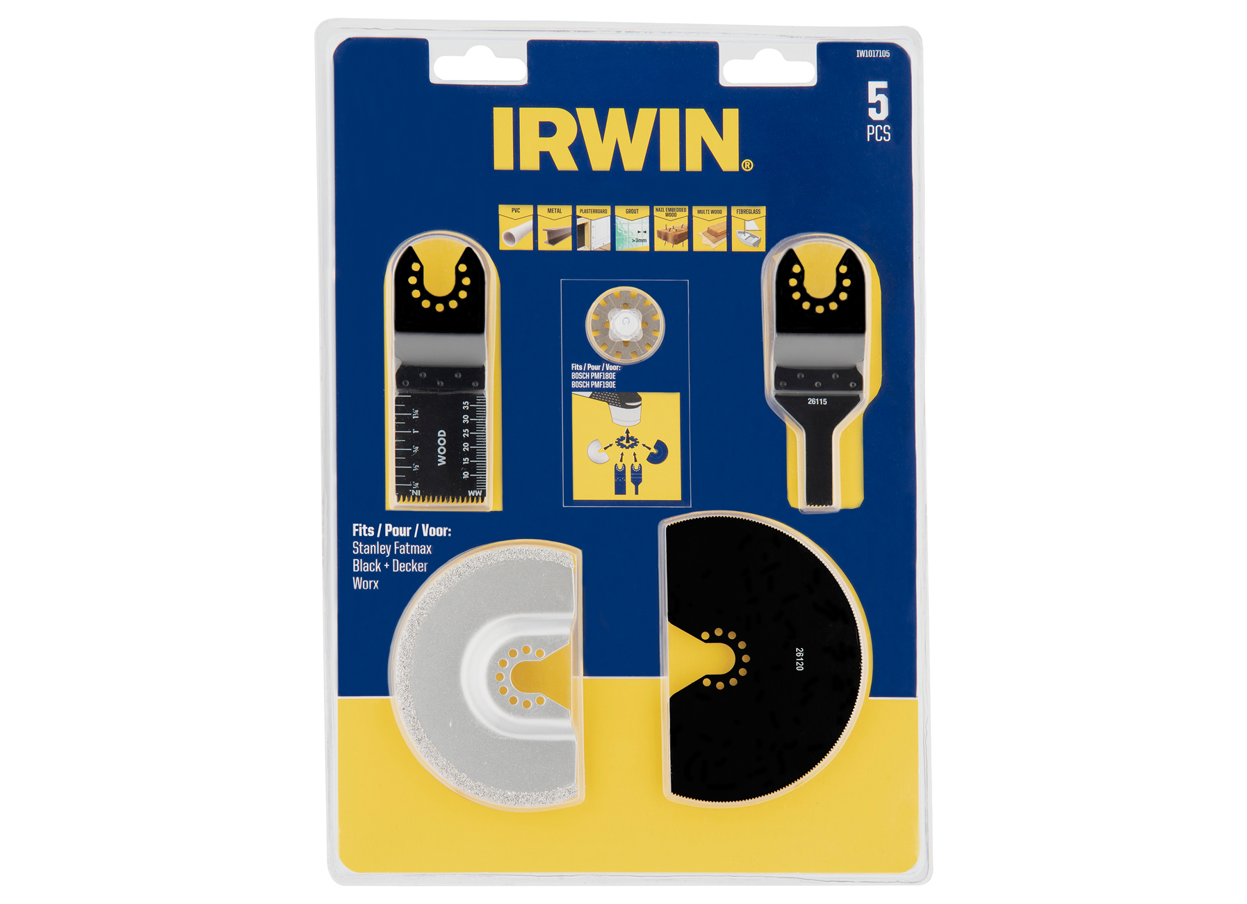 IRWIN JEU DE LAMES DE SCIE A SEGMENT 4PCS POUR MULTITOOLS OSCILLANTS