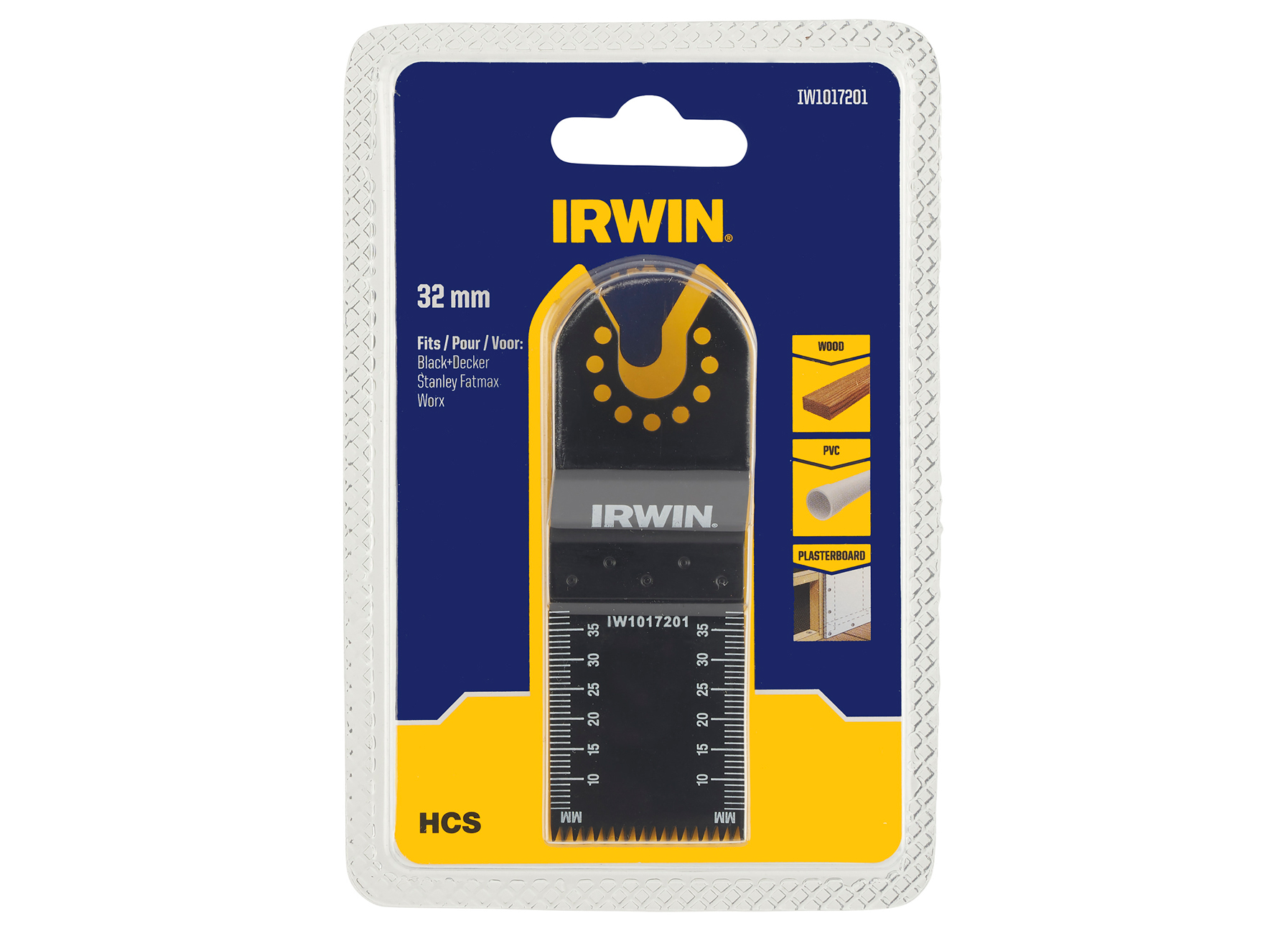 IRWIN LAME DE SCIE PLONGEANTE POUR LE BOIS, LARGEUR 32MM, PROFONDEUR 40MM