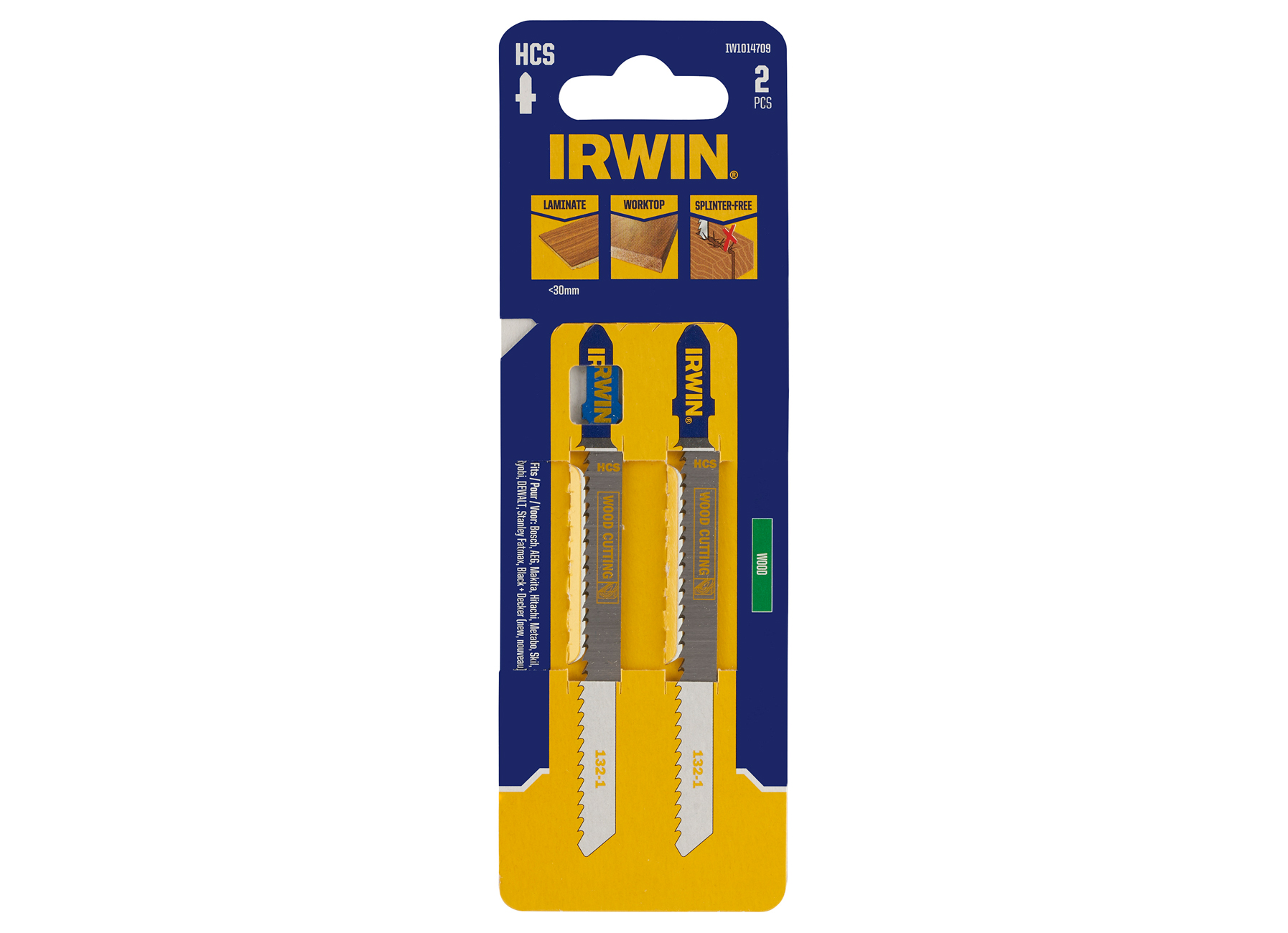 IRWIN LAME DE SCIES SAUTEUSES LAMINAT ET AGGLOMERE LAMINE JUSQU'A 40MM, DENTURE FIN, EMMANCHEMENT T