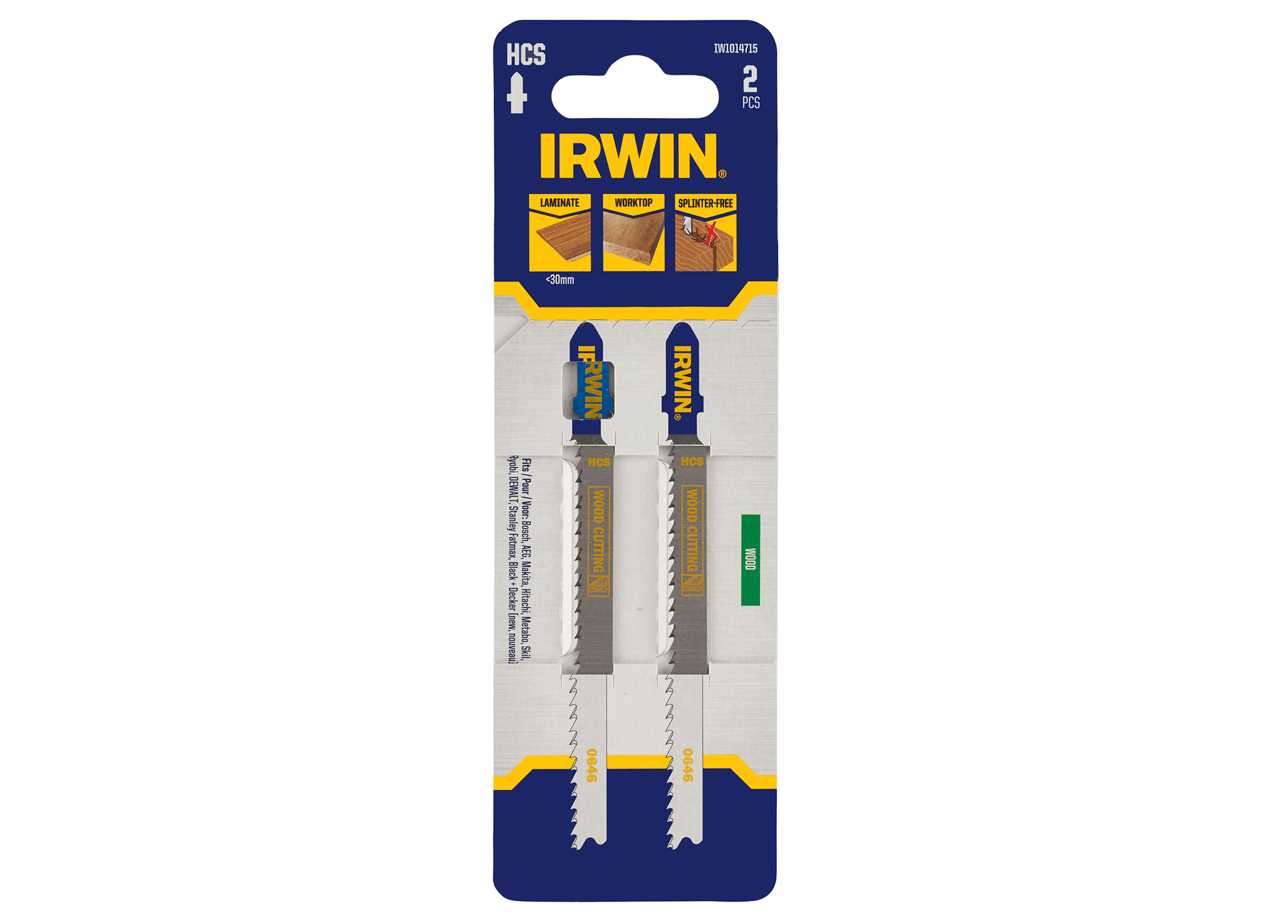 IRWIN PRO PERFORMANCE DECOUPEERZGBLD LAMINAAT EN GELAMINEERDE SPAANPLATEN TOT 40MM, FIJNE VERTANDING, T-AANSLUITING