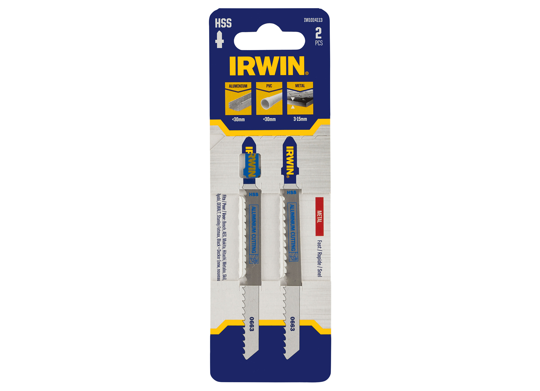 IRWIN PRO PERFORMANCE DECOUPEERZAAGBLAD ALUMINIUM EN PVC TOT 30MM, FIJNE VERTANDING, T-AANSLUITING 