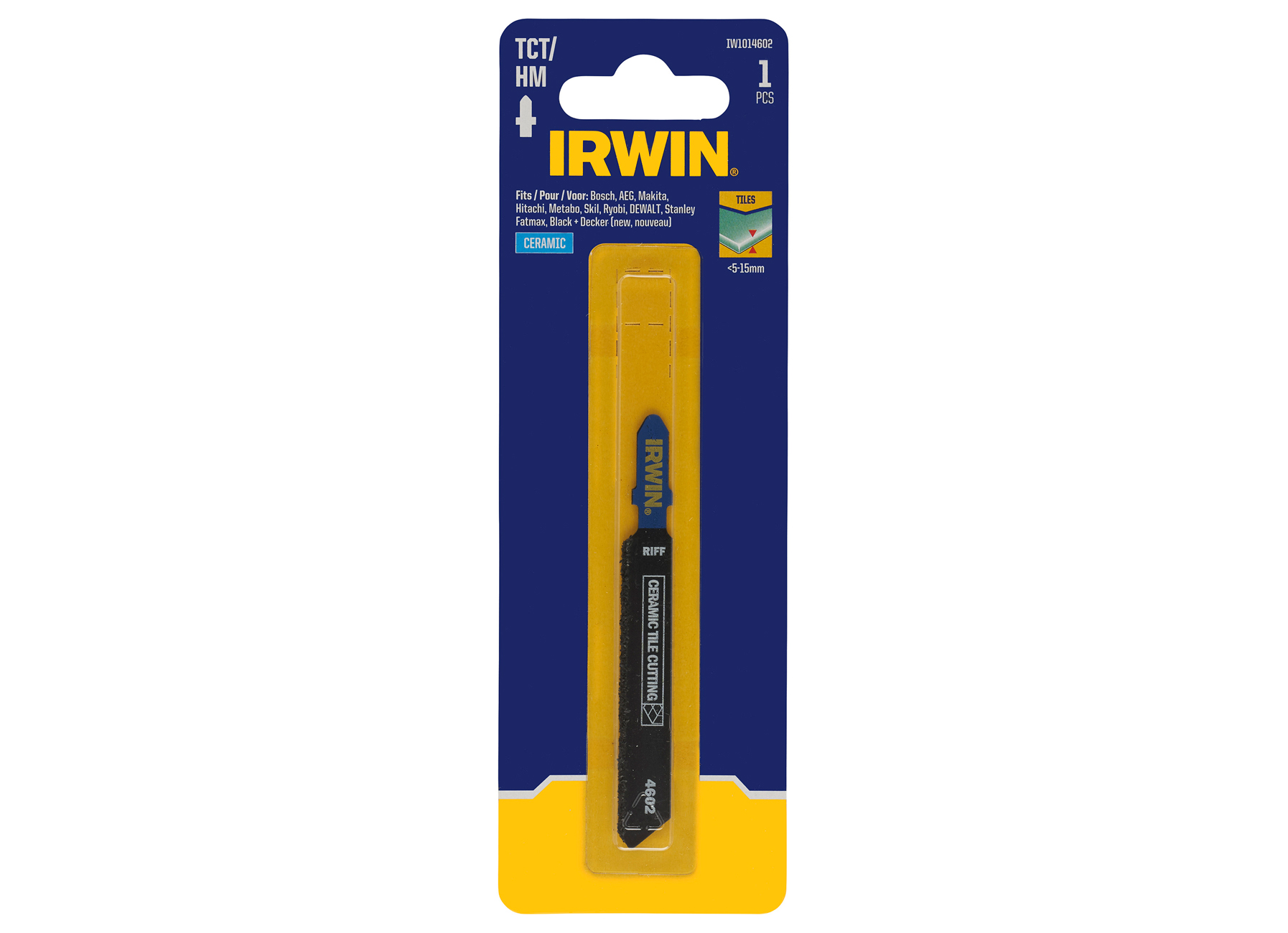 IRWIN DECOUPEERZAAGBLAD KERAMIEK EN TEGELS VAN 5 TOT 10MM