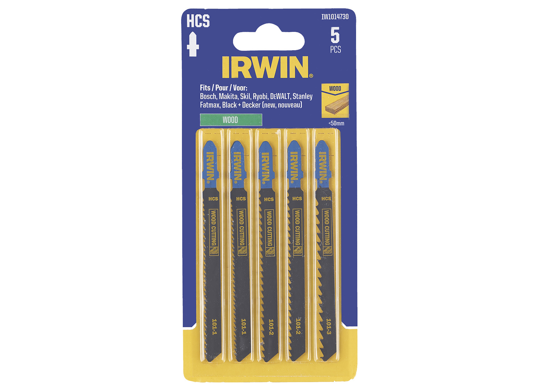 IRWIN SET DECOUPEERZAAGBLADEN 10PCS MIX 2X GROF, 1X MEDIUM, 2X FIJN - HOUT