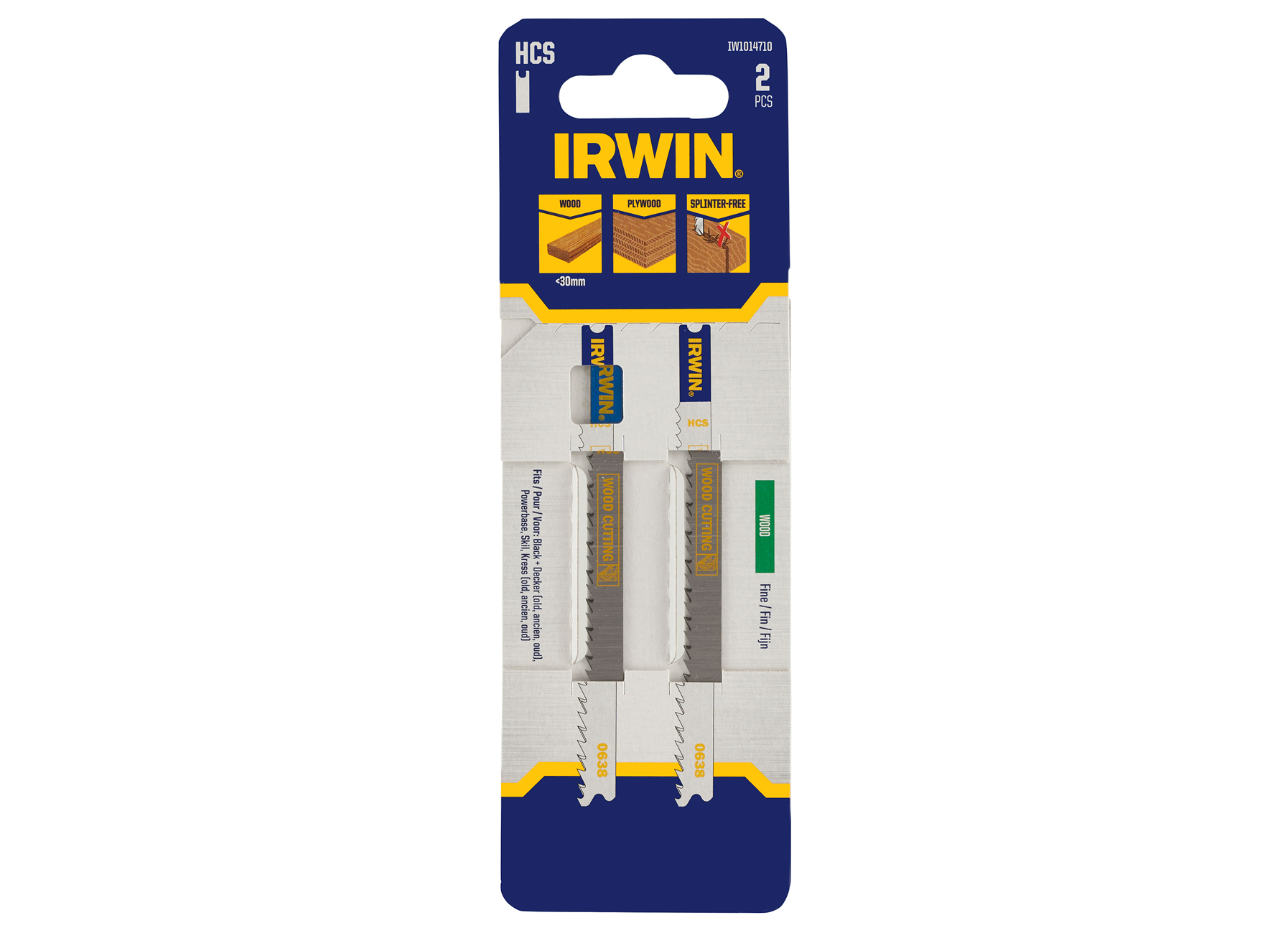 IRWIN PRO PERFORMANCE LAMES DE SCIES SAUTEUSES BOIS, AGGLOMERE ET MULTIPLEX JUSQU'A 30MM, DENTURE FIN, EMMANCHEMENT U