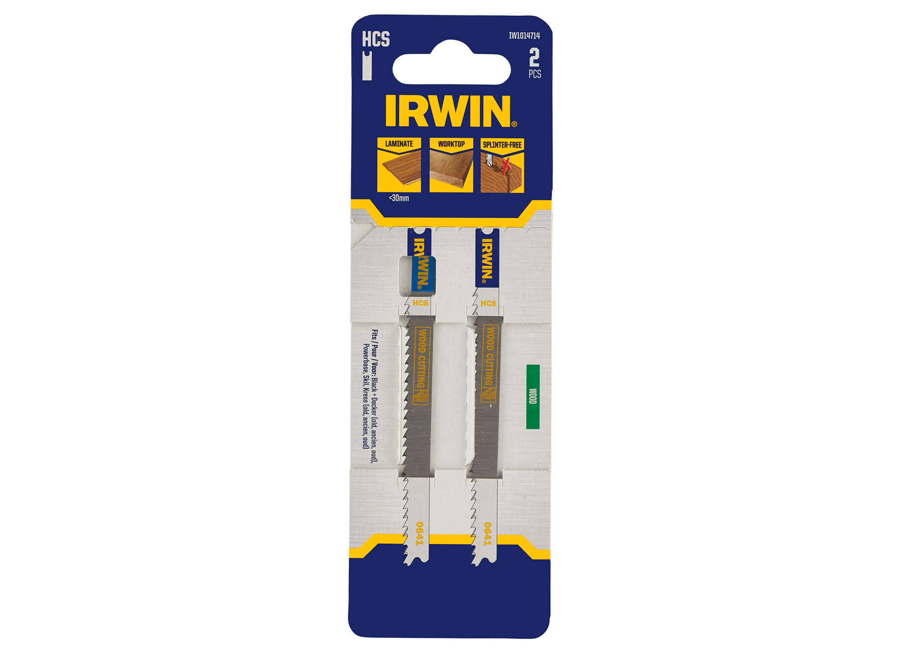 IRWIN PRO PERFORMANCE DECOUPEERZGBLD LAMINAAT EN GELAMINEERDE SPAANPLATEN TOT 30MM, GROVE VERTANDING, U-AANSLUITING