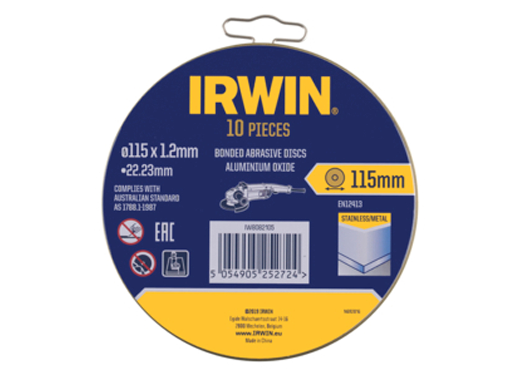 IRWIN CANNETS DE DISQUES À TRONÇONNER 10PCS - 115 X 1,2MM