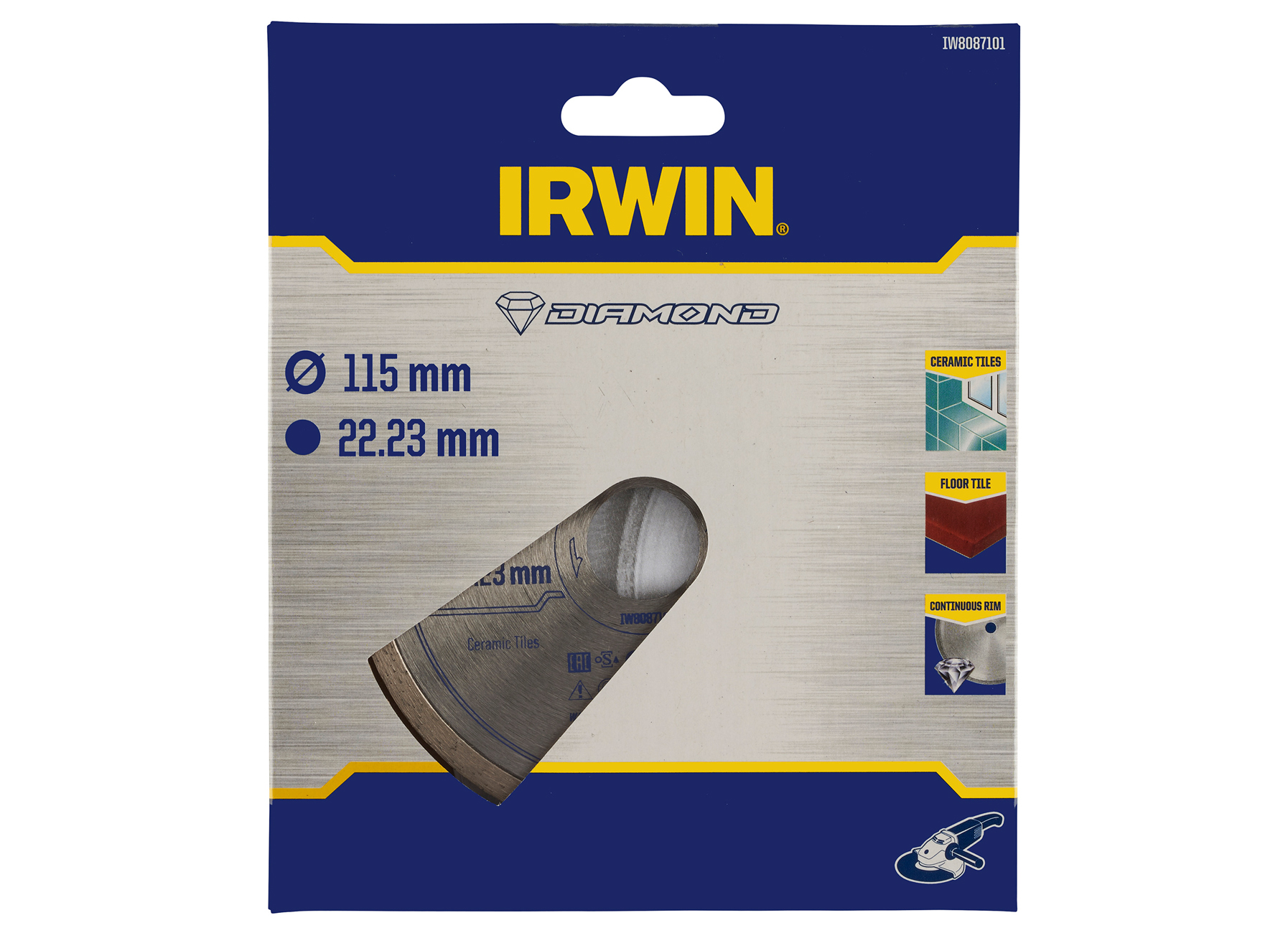 IRWIN PRO PERFORMANCE LAME DE SCIE DIAMANT 115MM POUR MEULEUSE D’ANGLE