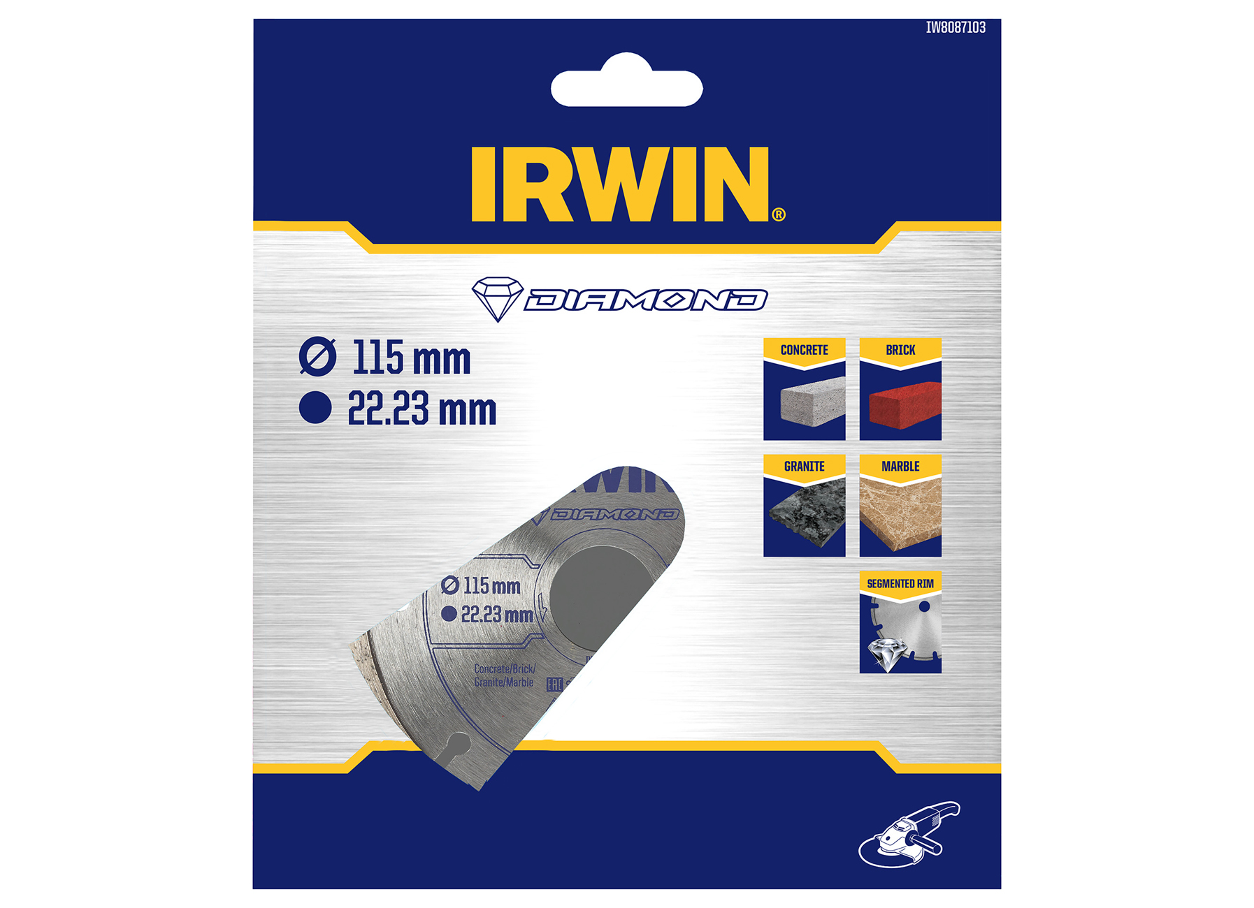 IRWIN PRO PERFORMANCE DIAMANTZAAGBLAD 115MM VOOR HAAKSE SLIJPER