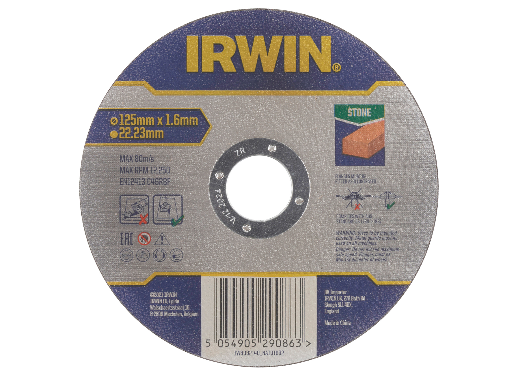 IRWIN PRO PERFORMANCE DISQUE A TRONCONNER POUR PIERRE, PLAT