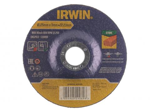 IRWIN PRO PERFORMANCE DISQUE A TRONCONNER POUR PIERRE, PLAT - 125MM X 3.0MM