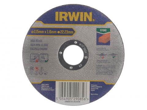IRWIN PRO PERFORMANCE DISQUE A TRONCONNER POUR PIERRE, PLAT - 115MM X 1.6MM