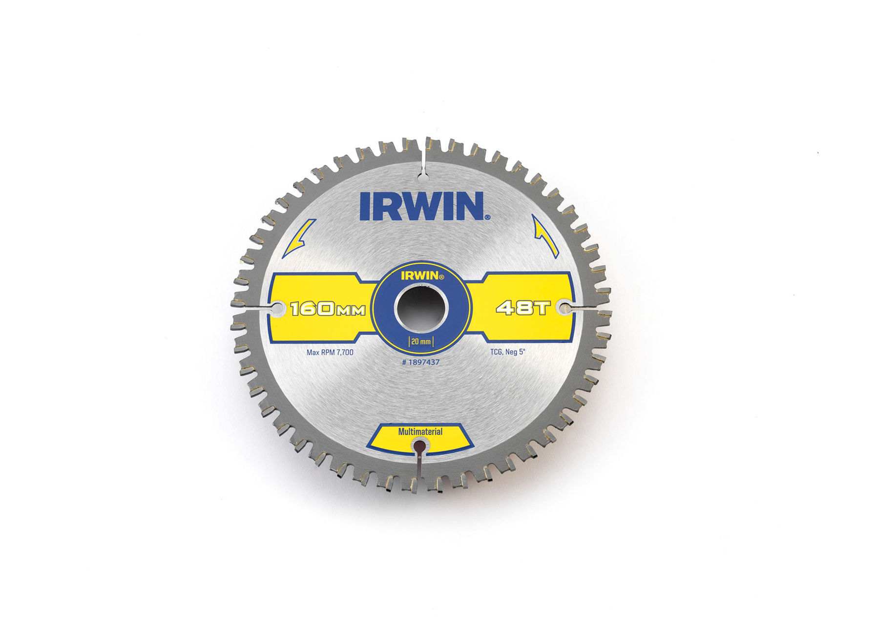 IRWIN LAME DE SCIE CIRCULAIRE INIVERSELLE MULTI -  Ø160 X 20MM  - 48T