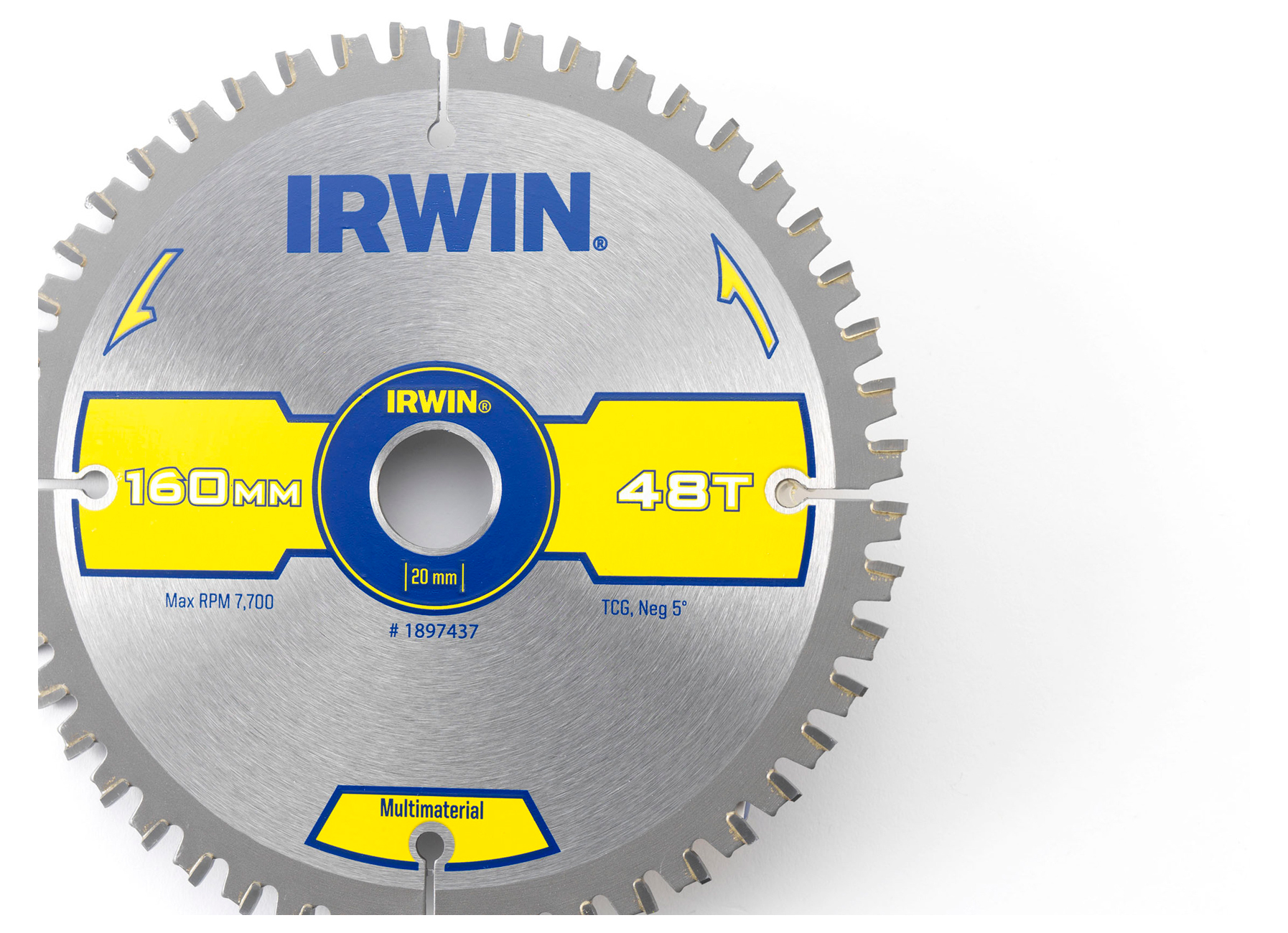 IRWIN LAME DE SCIE CIRCULAIRE INIVERSELLE MULTI -  Ø160 X 20MM  - 48T