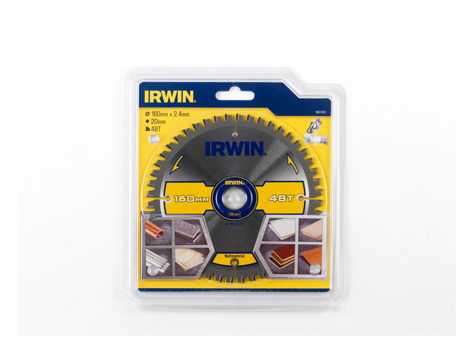 IRWIN LAME DE SCIE CIRCULAIRE INIVERSELLE MULTI -  Ø160 X 20MM  - 48T