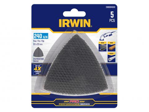 IRWIN SCHUURGAAS DELTA (DRIEHOEK, VOOR ALLE GANGBARE MACHINES) ZOOL 92X92X92MM, KLITTENBAND, K240