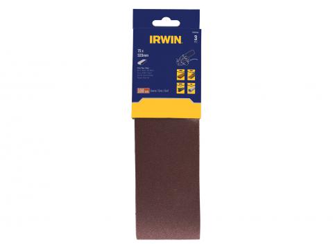 IRWIN BANDES ABRASIVES 75X533MM, K100