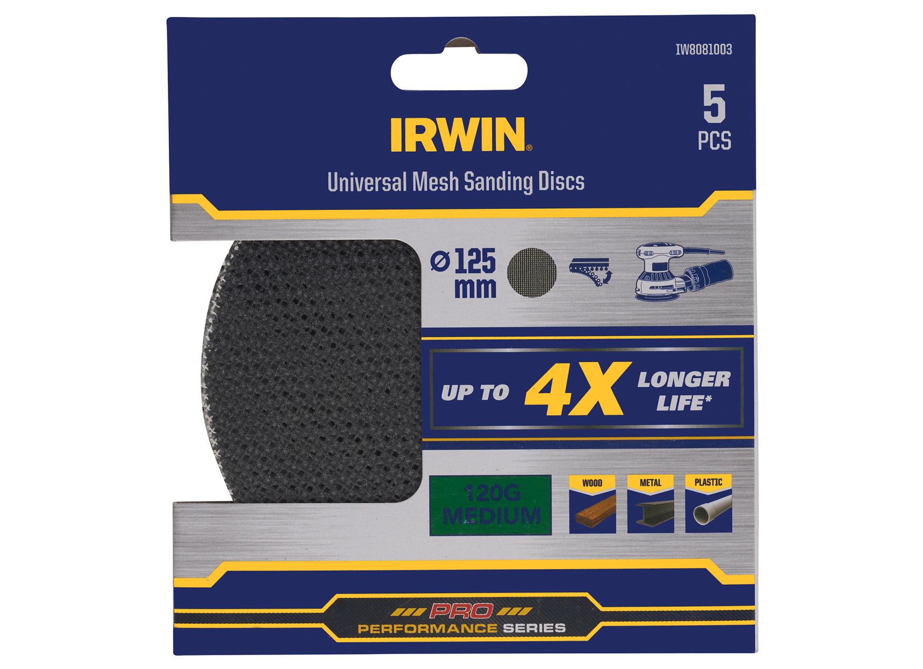 IRWIN ABRASIFS SYNTHÉTIQUE Ø 125MM K120