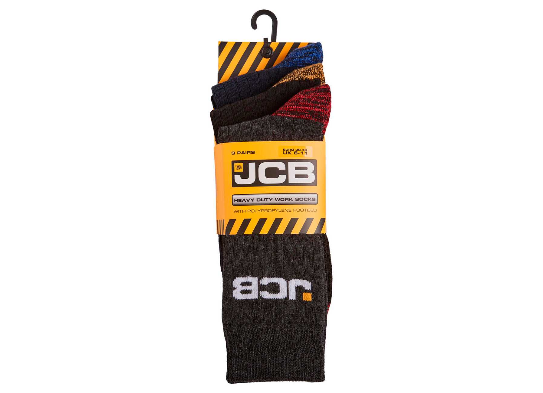 JCB CHAUSSETTES DE BOTTES 3 PAIR - MULTI-COULEUR