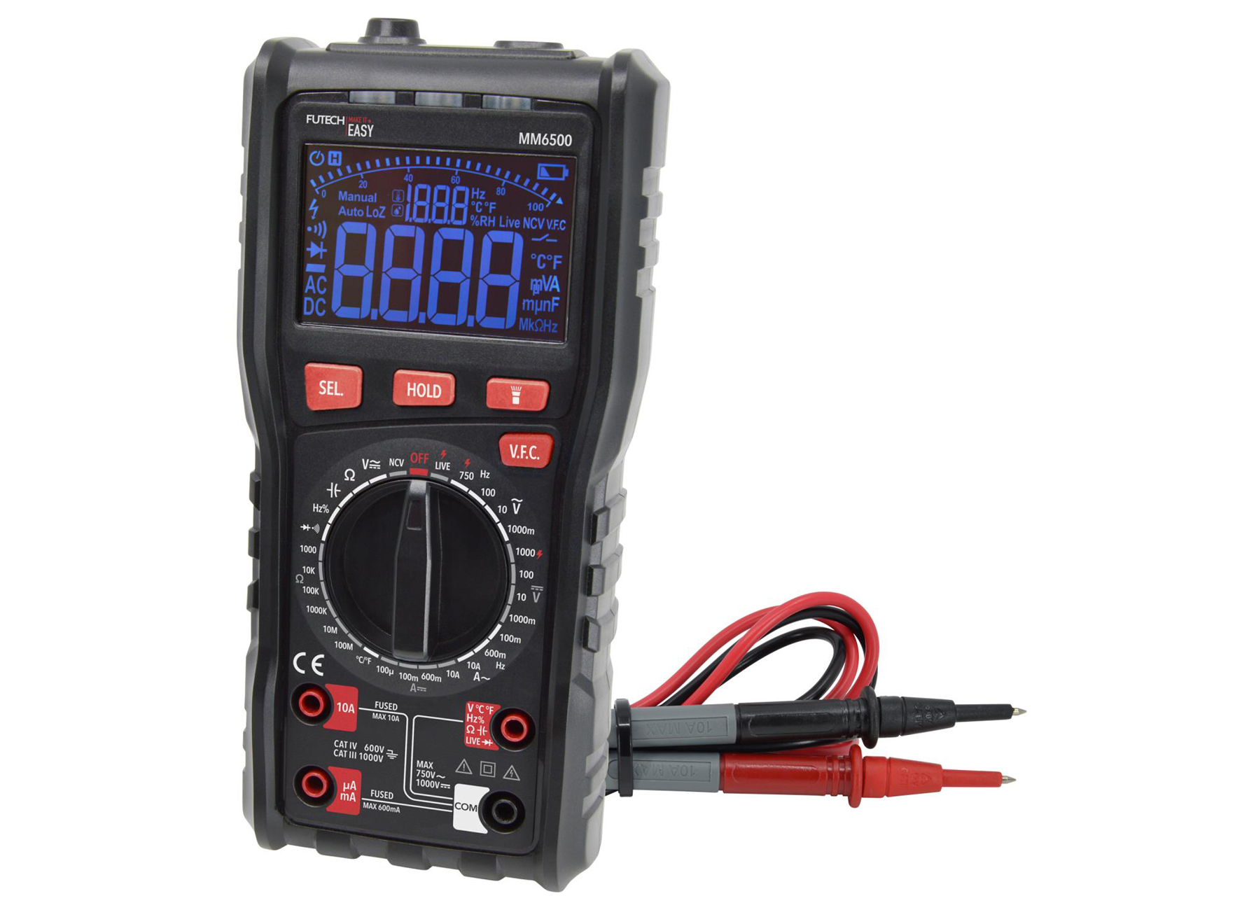 FUTECH MULITMETER MM6500 CAT III 1000V