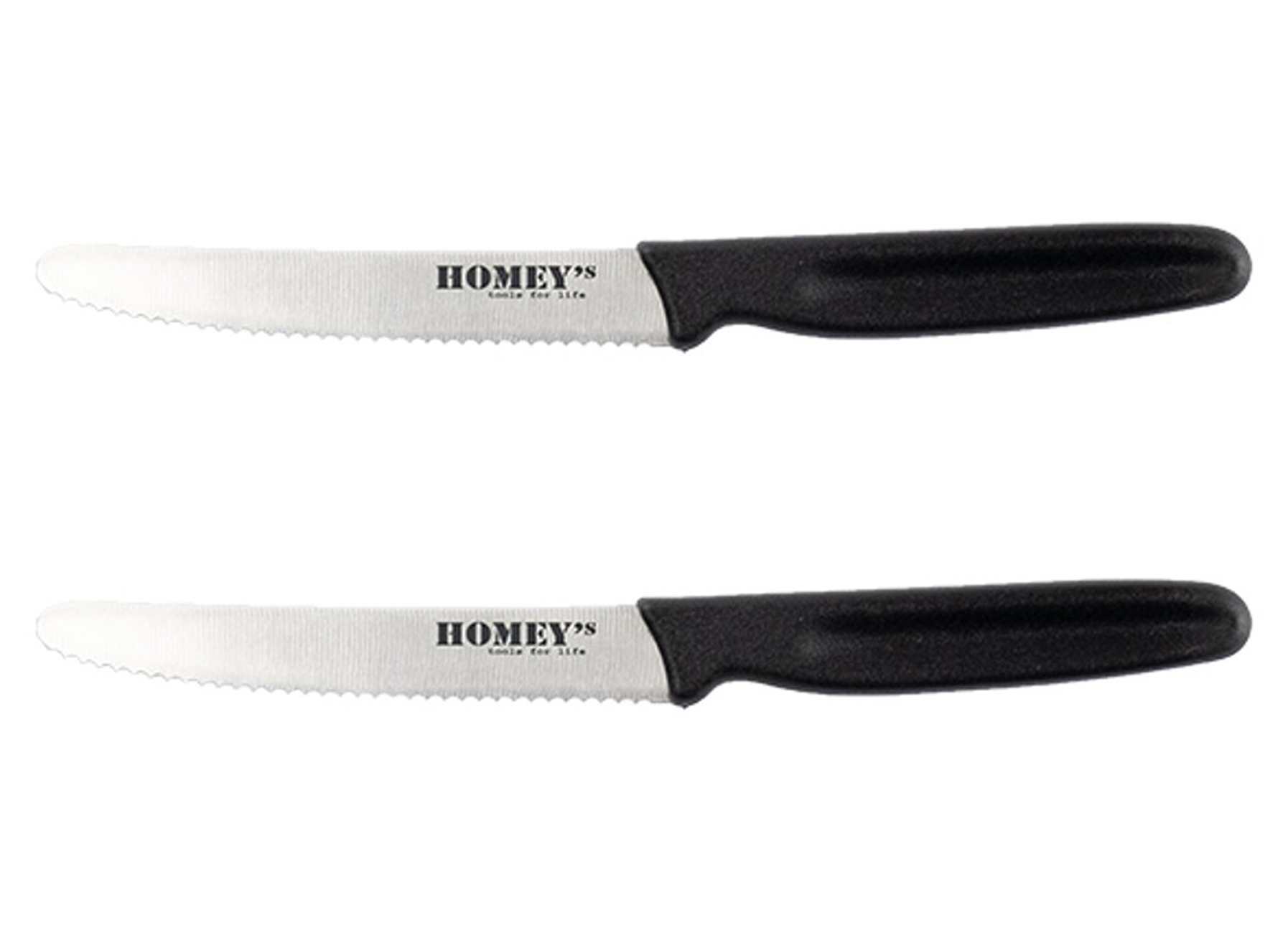Homey's Multifunctioneel Keukenmes Zwart 11cm 2 Stuks