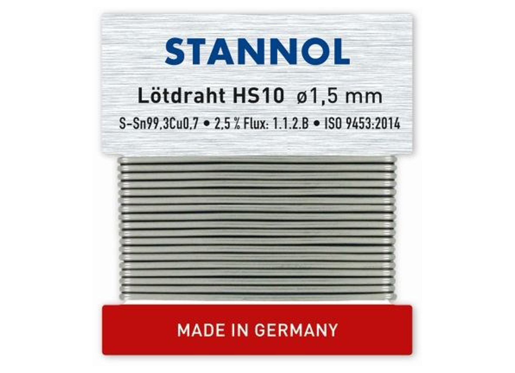 STANNOL SOLDEERDRAAD HS10 1,5MMX1M SN99,3/CU0,7