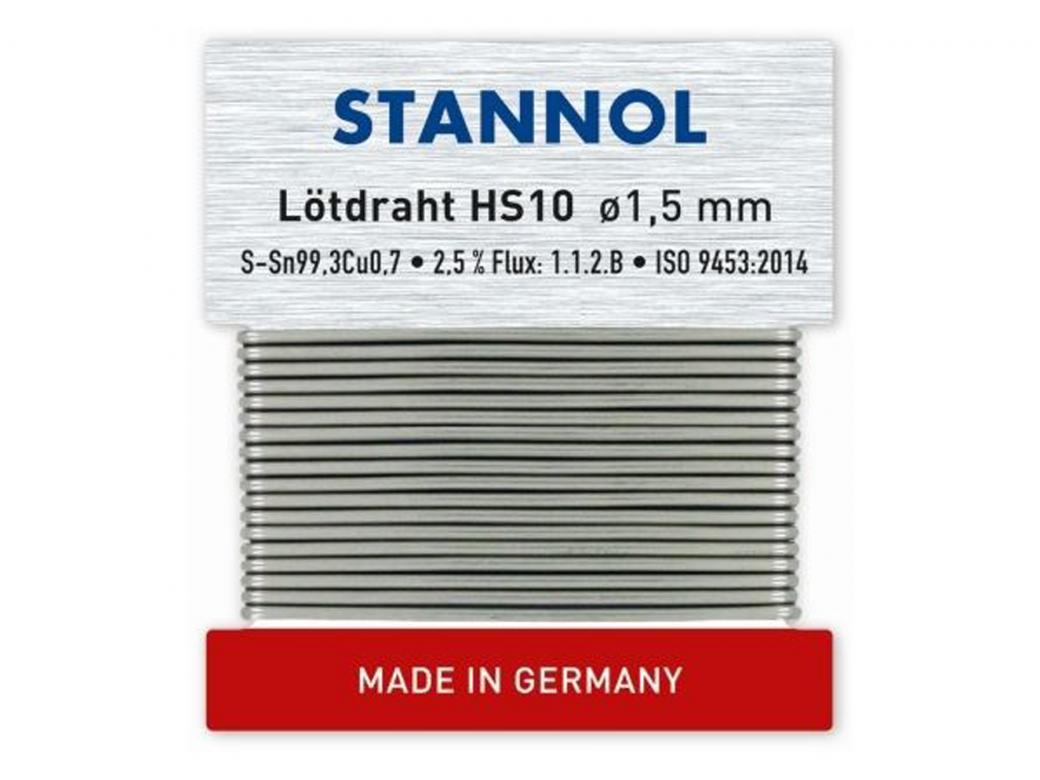 STANNOL SOLDEERDRAAD HS10 1,5MMX1M SN99,3/CU0,7