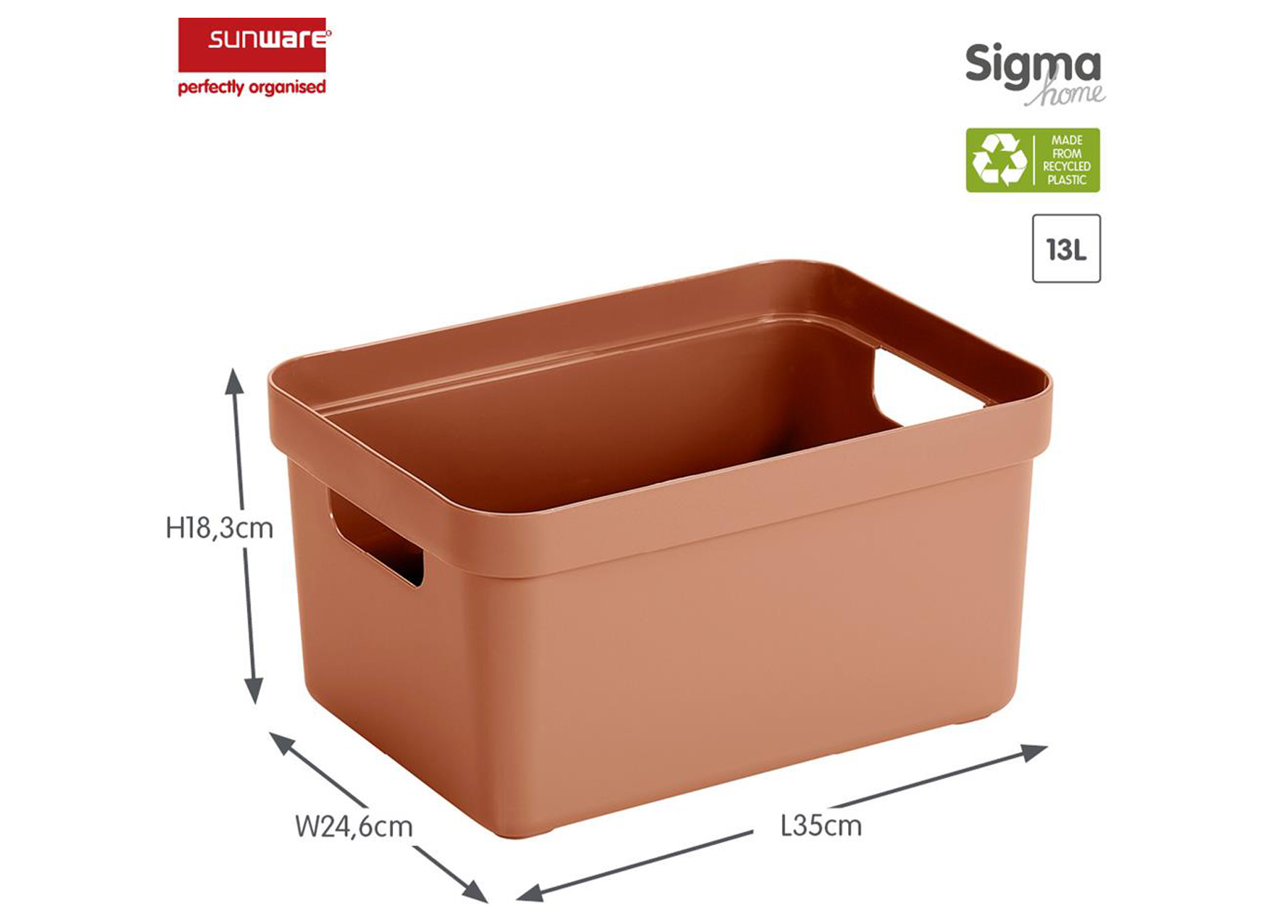 SIGMA HOME BOITE DE RANGEMENT TERRA 13L