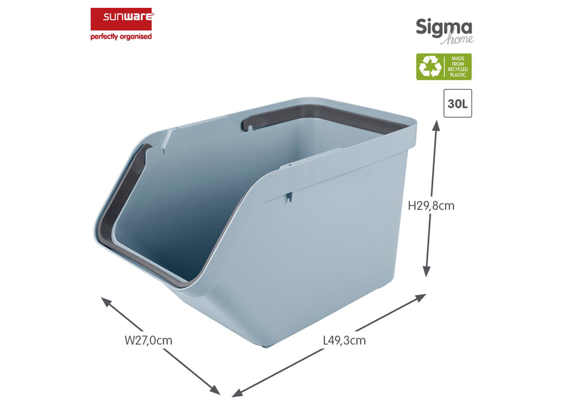 SIGMA HOME SORTEER UNIT 30L BLAUW