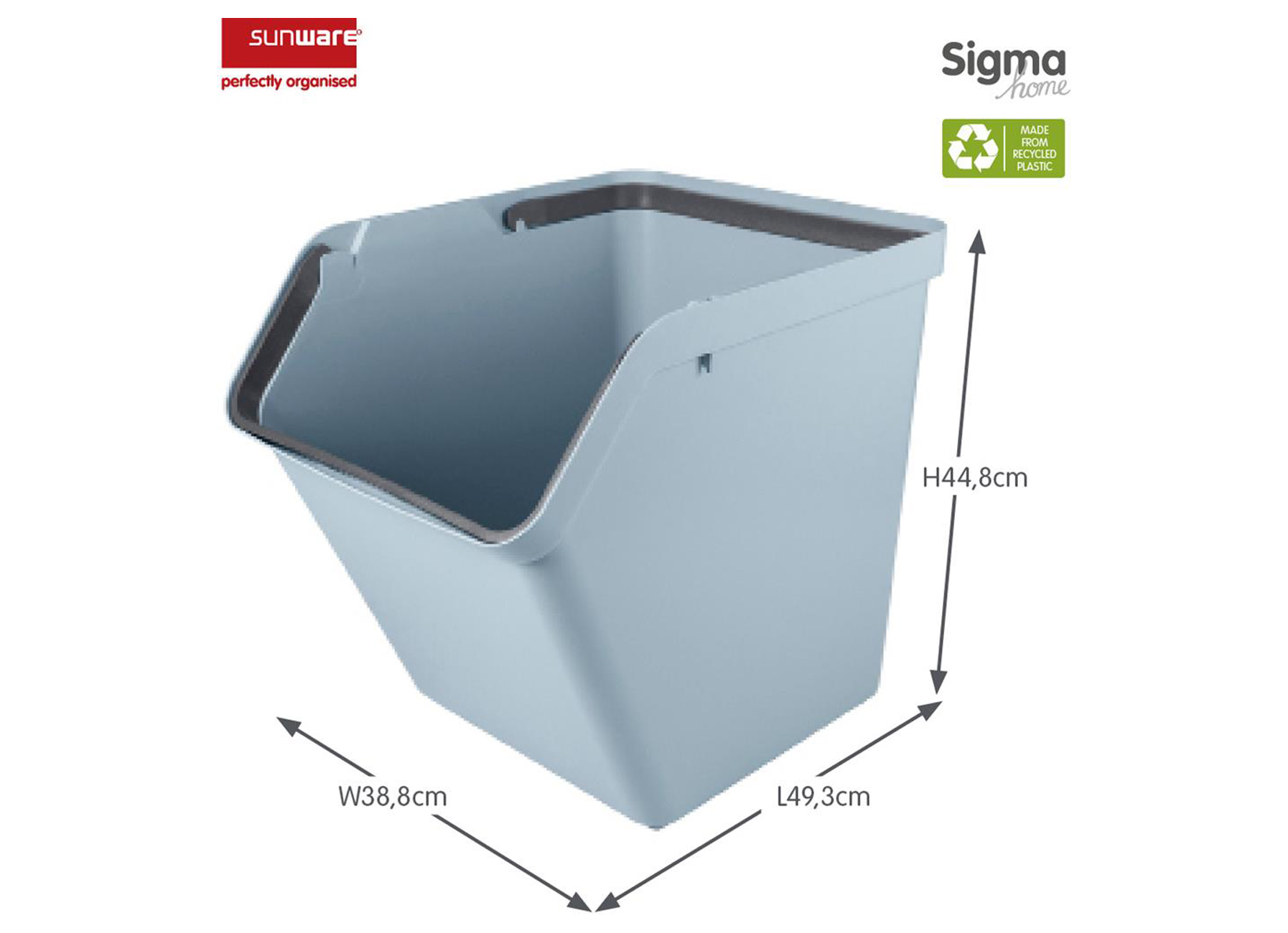 SIGMA HOME SORTEER UNIT 60L BLAUW