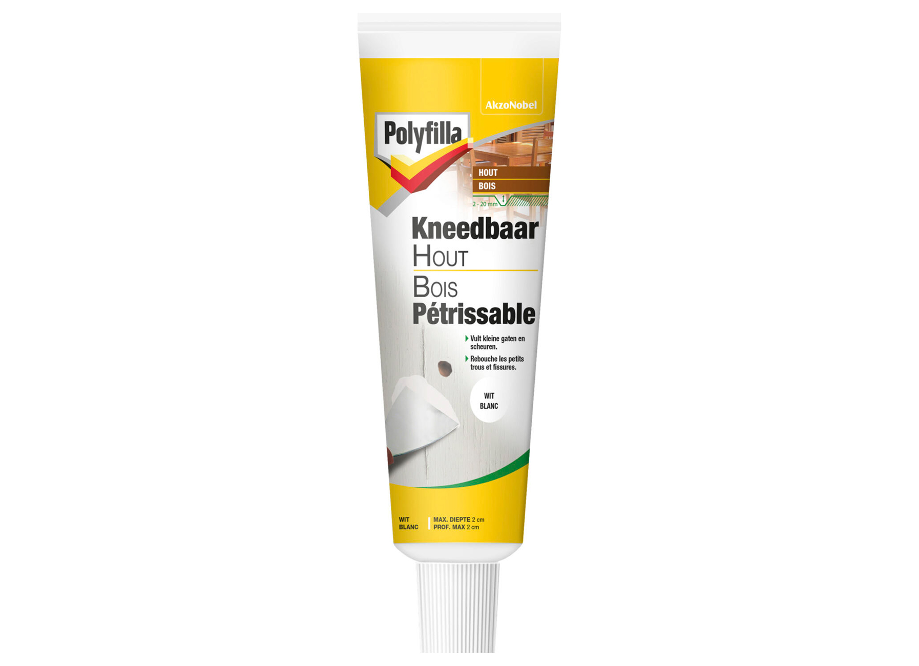 POLYFILLA BOIS PETRISSABLE BLANC 75G