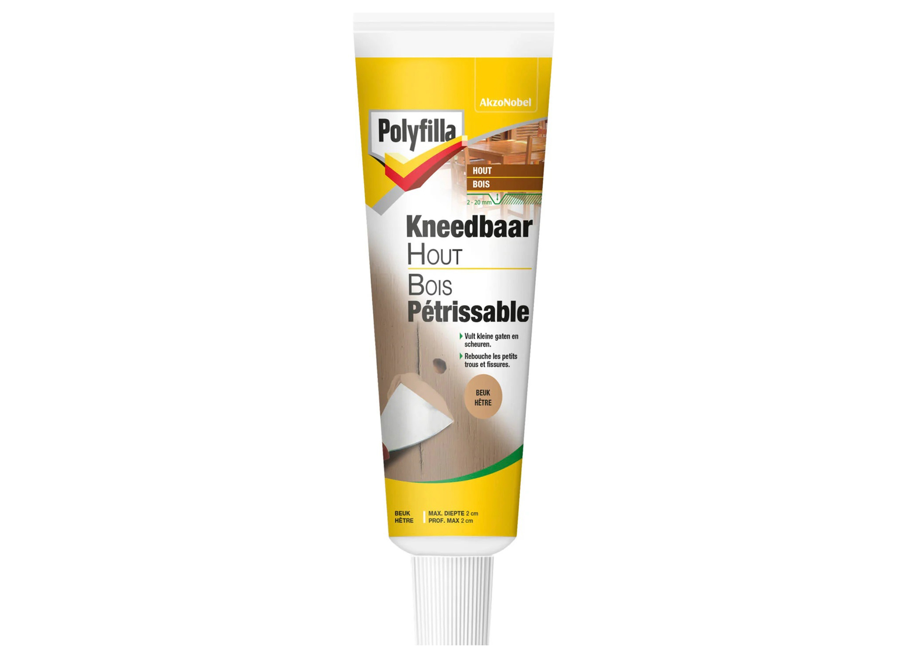 POLYFILLA BOIS PETRISSABLE HETRE 75G