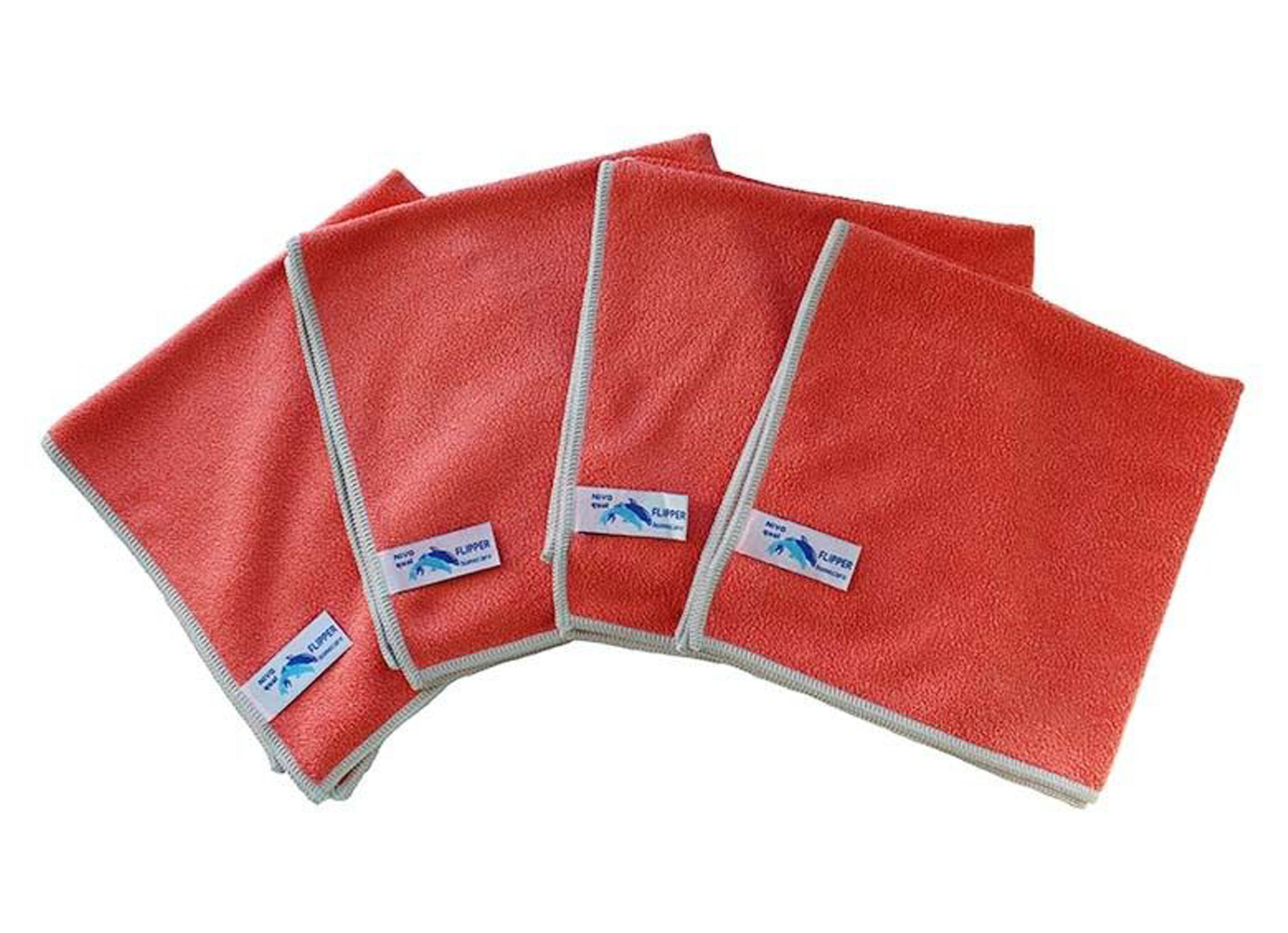 FLIPPER NIVO MICROTEX VEZELDOEK 40X40CM ROOD 2-PACK