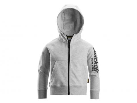 SNICKERS SWEATSHIRT A CAPUCHE JUNIOR AVEC LOGO GRIS MELANGE T=128