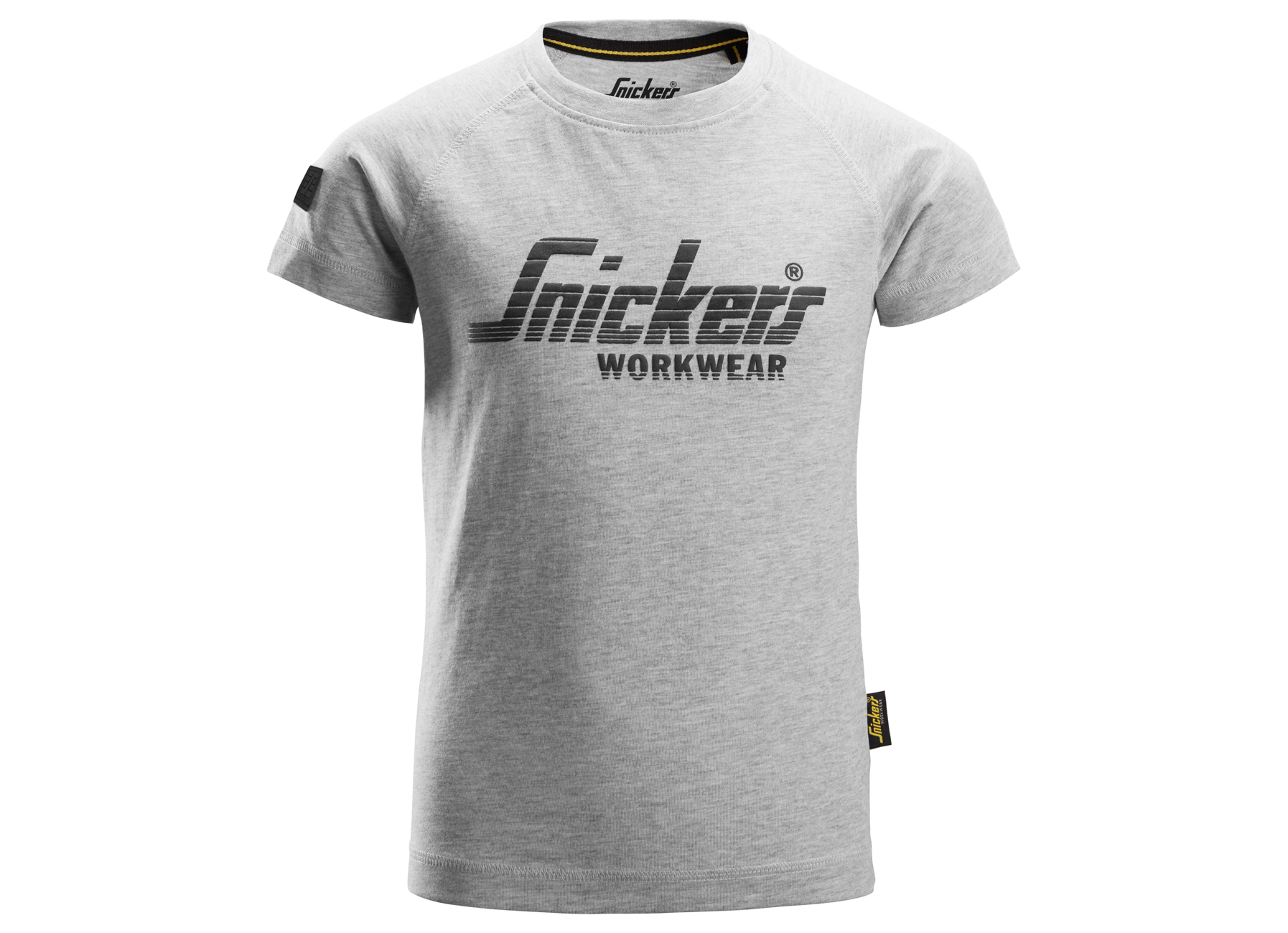 SNICKERS JUNIOR LOGO T-SHIRT GRIJS GEMELLEERD M=104