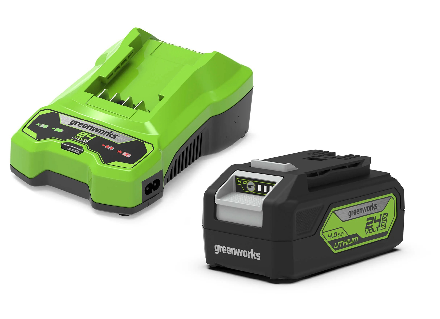 GREENWORKS GSK24B4 24V STARTER KIT 2A OPLADER + 4AH BATTERIJ