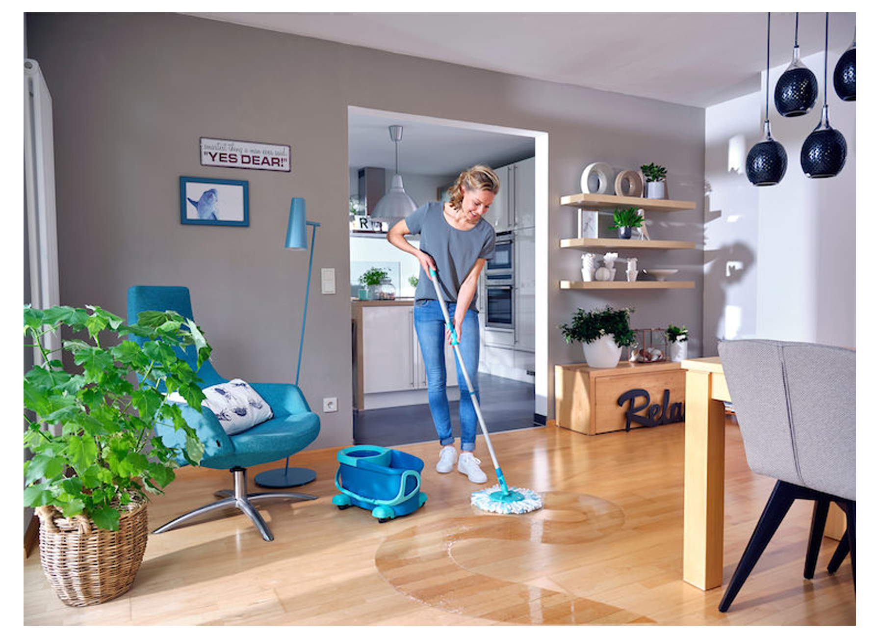 LEIFHEIT SET LAVE-SOL TWIST DISC MOP ERGO MOBILE