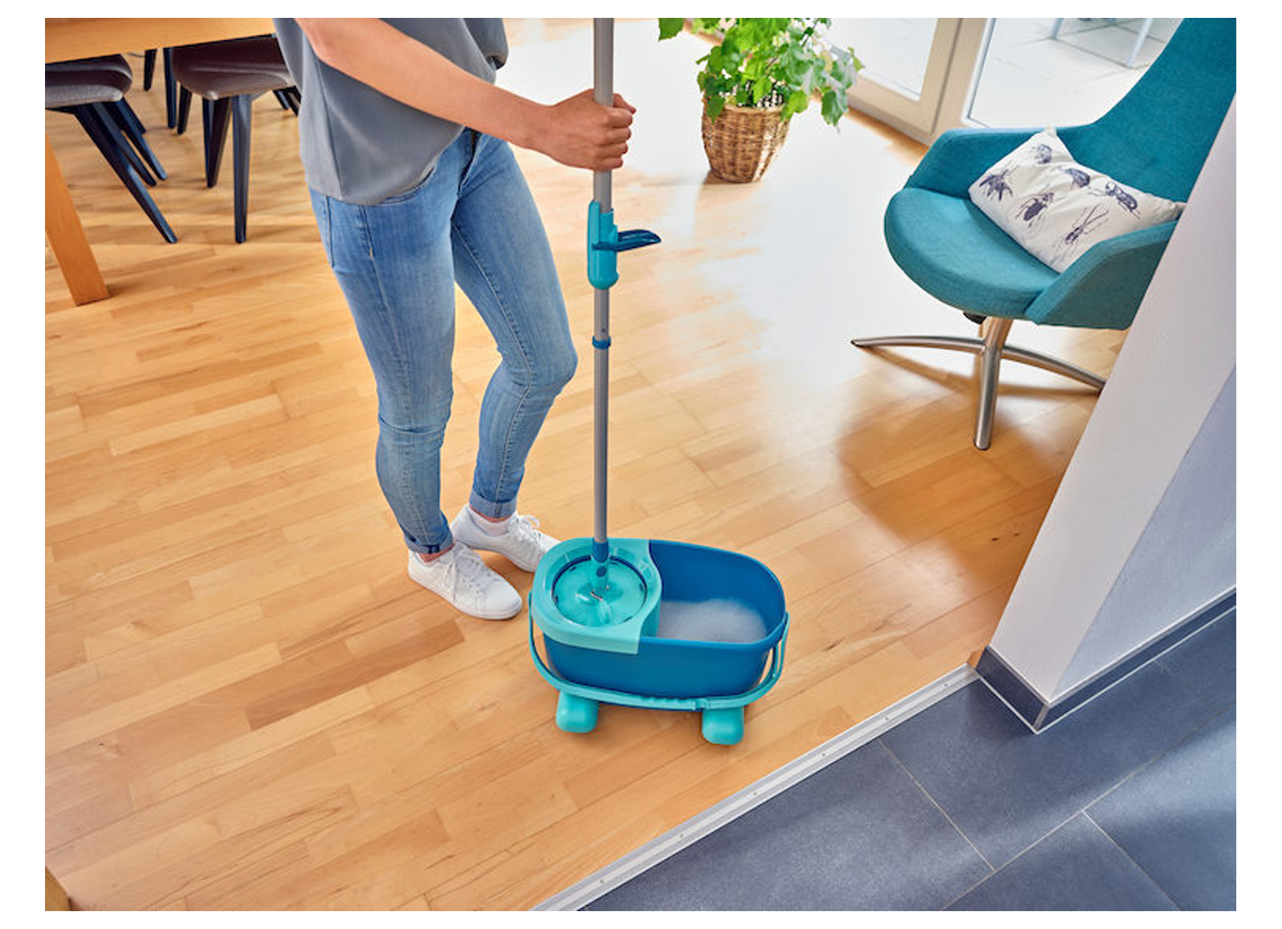 LEIFHEIT SET LAVE-SOL TWIST DISC MOP ERGO MOBILE
