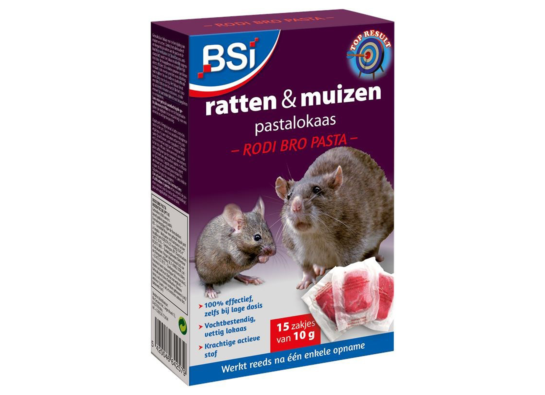 BSI RODI BRO PASTA RATTEN & MUIZEN 150G (15X10G)