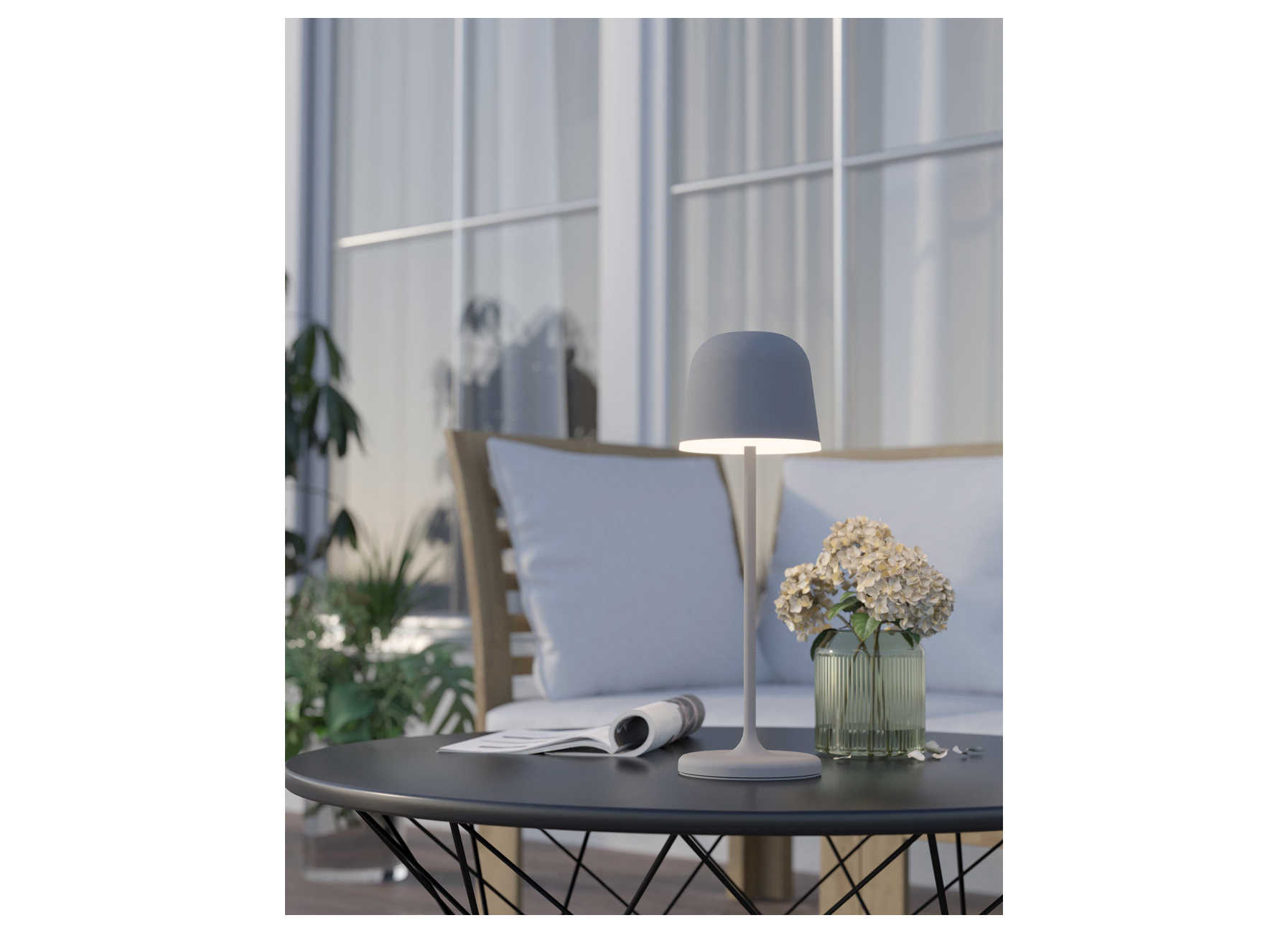 EGLO LAMPE A POSER MANNERA ALU ACIER GRIS