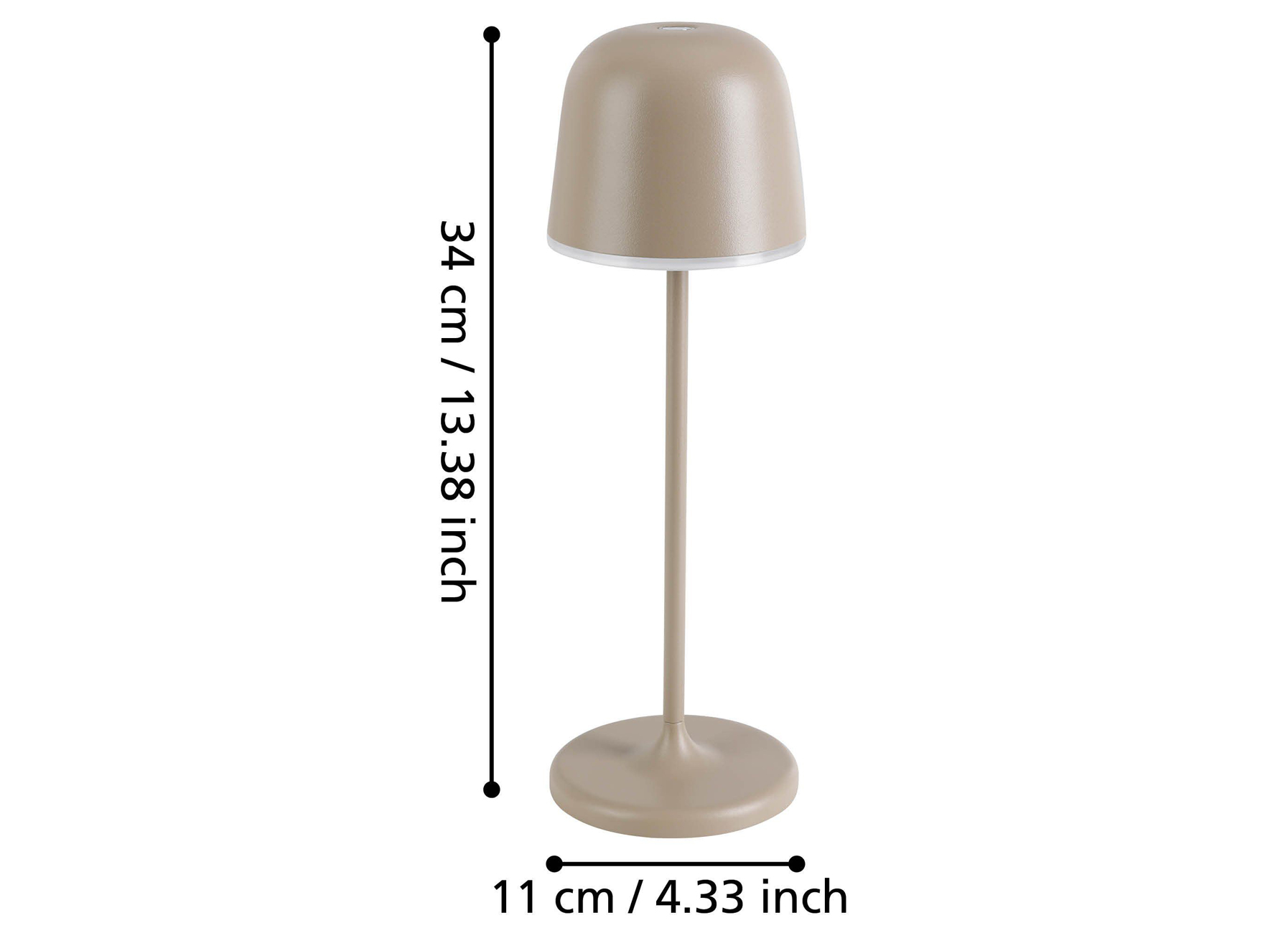 EGLO LAMPE A POSER MANNERA ALU ACIER SABLE