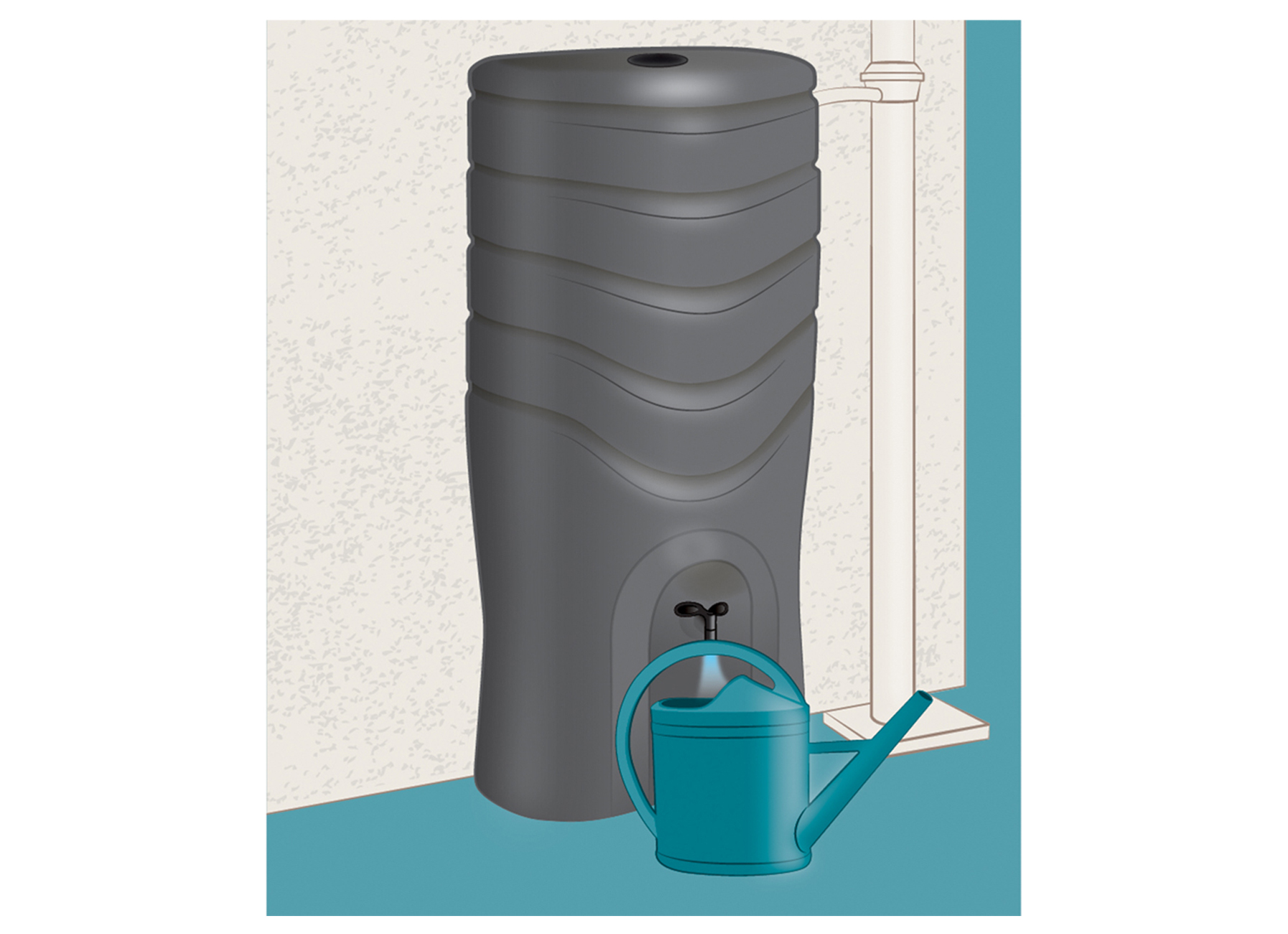 RECUP''ECO RECUPERATEUR D''EAU CONIQUE 550L ANTHRACITE